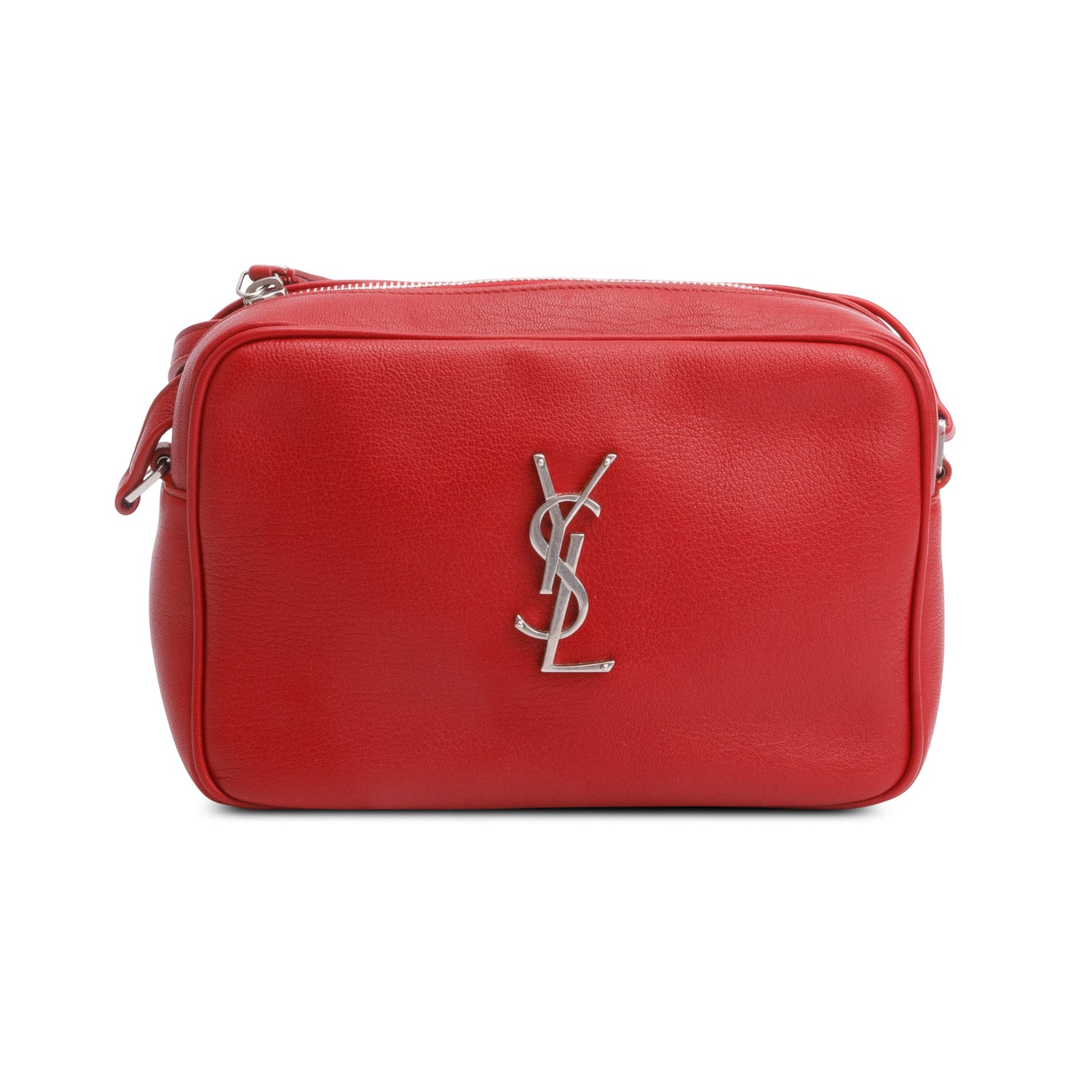 Saint Laurent Red Leather Lou Camera Bag