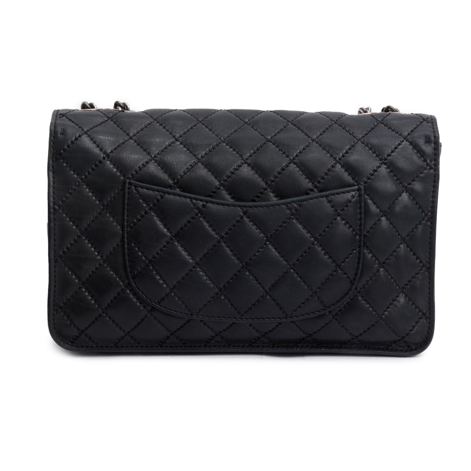 Chanel Black Ultimate Stitch Soft Calfskin Leather Flap Bag