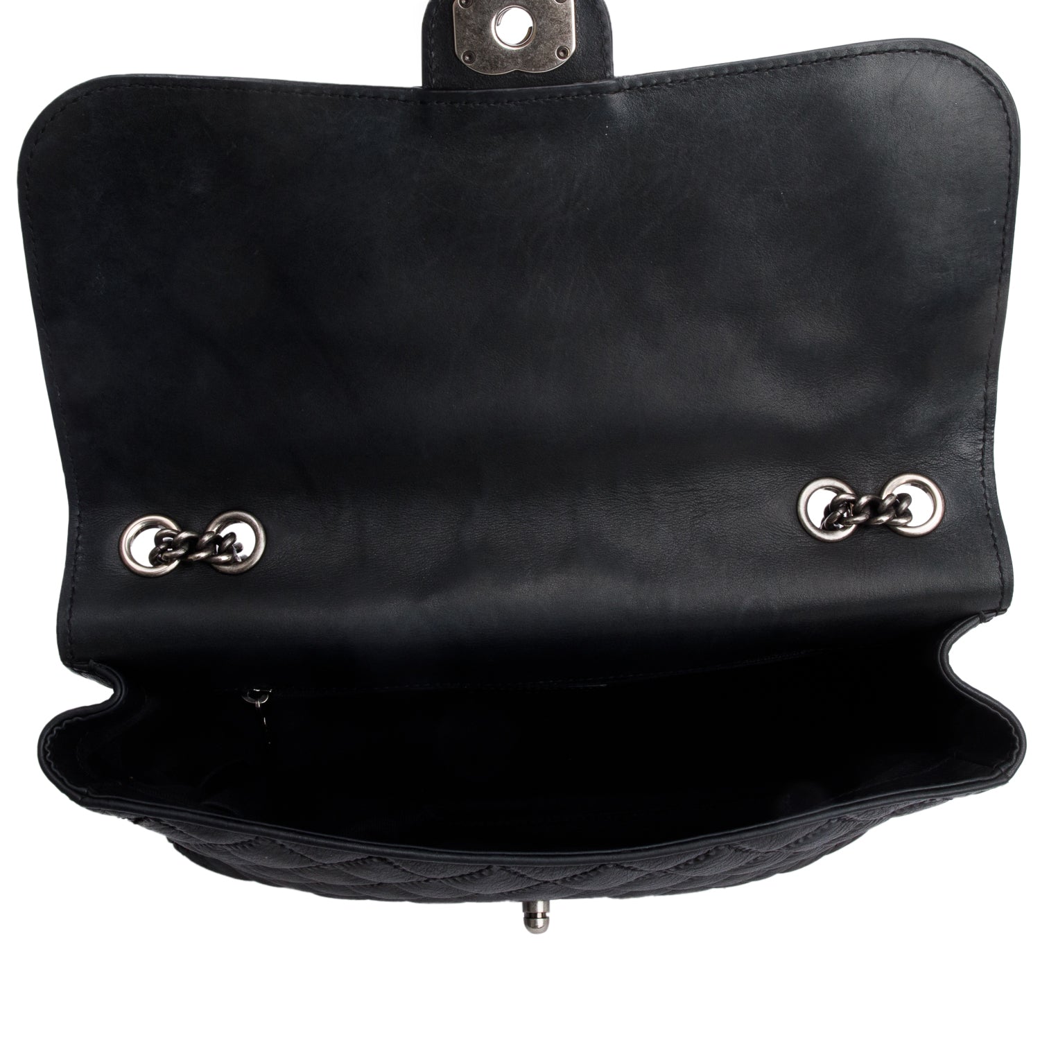 Chanel Black Ultimate Stitch Soft Calfskin Leather Flap Bag