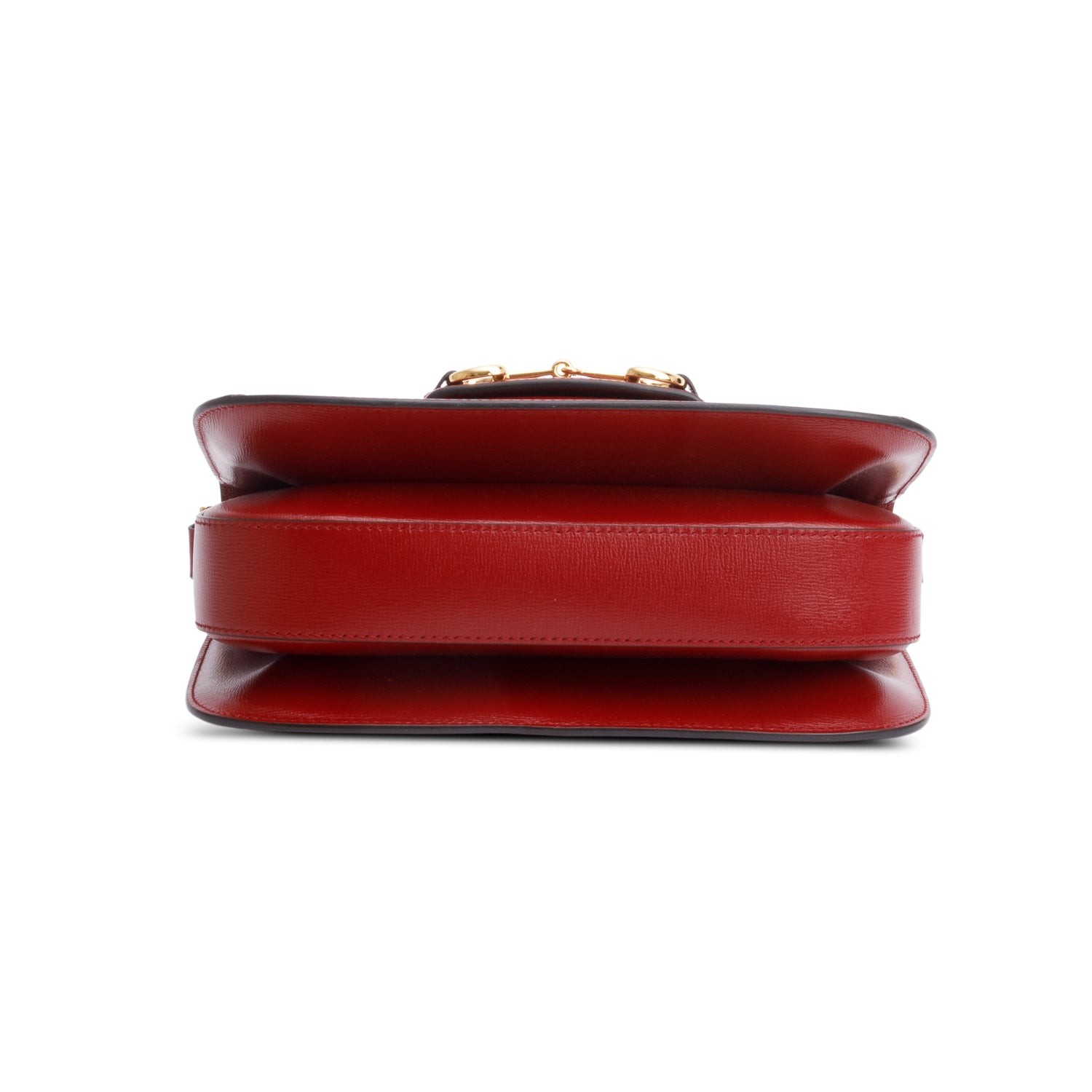 Gucci GG Supreme Canvas Red Leather Trim Horsebit 1955 Small Shoulder Bag