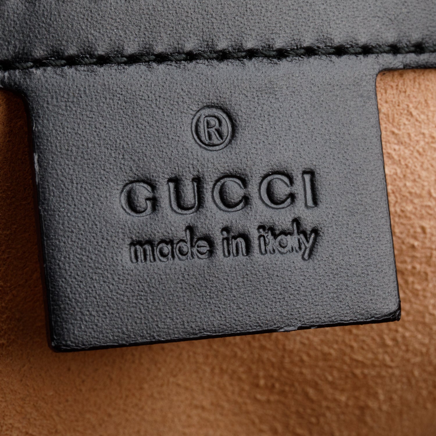 Gucci Black GG Signature Leather Medium Padlock Shoulder Bag