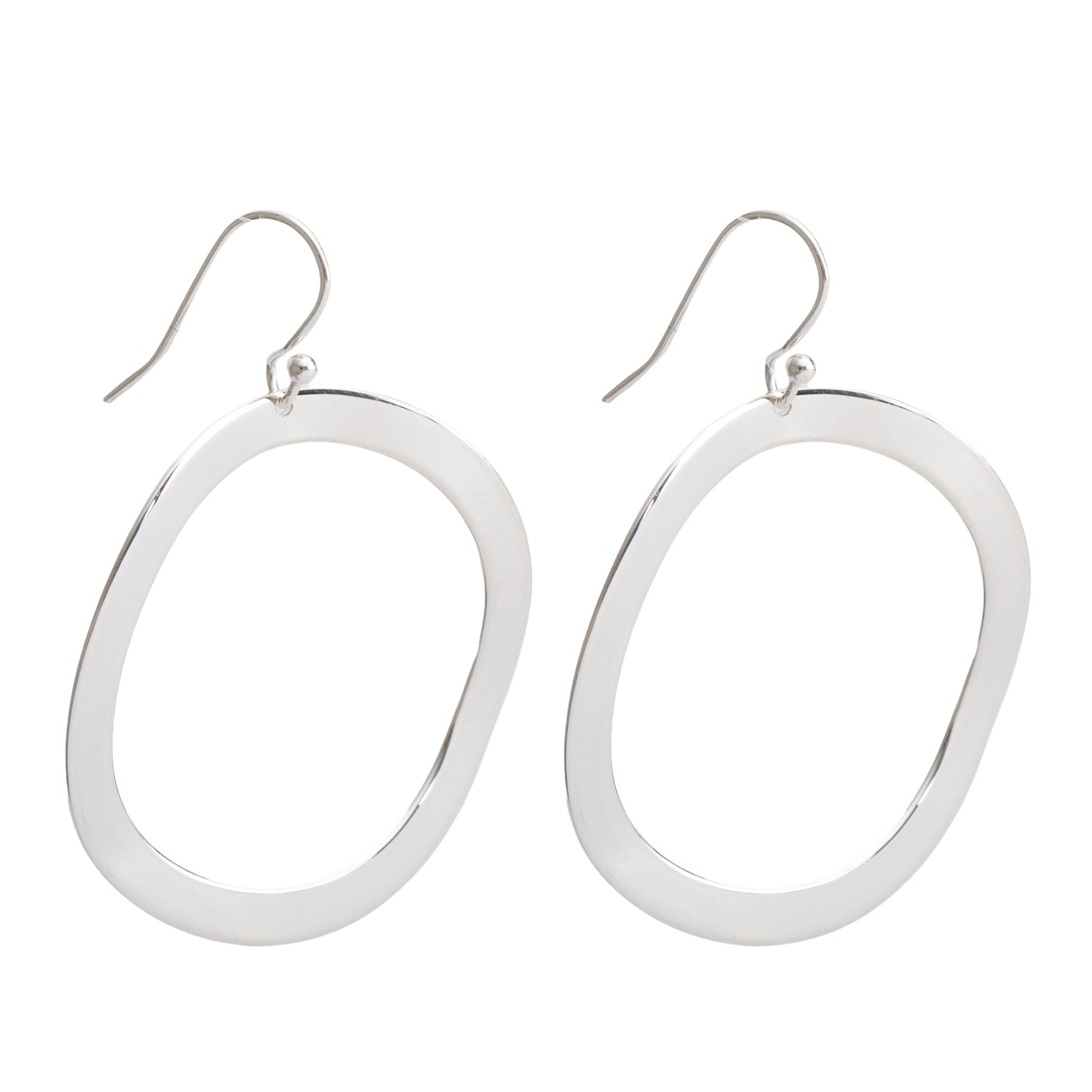 Ippolita Sterling Silver Wavy Oval Drop Earrings