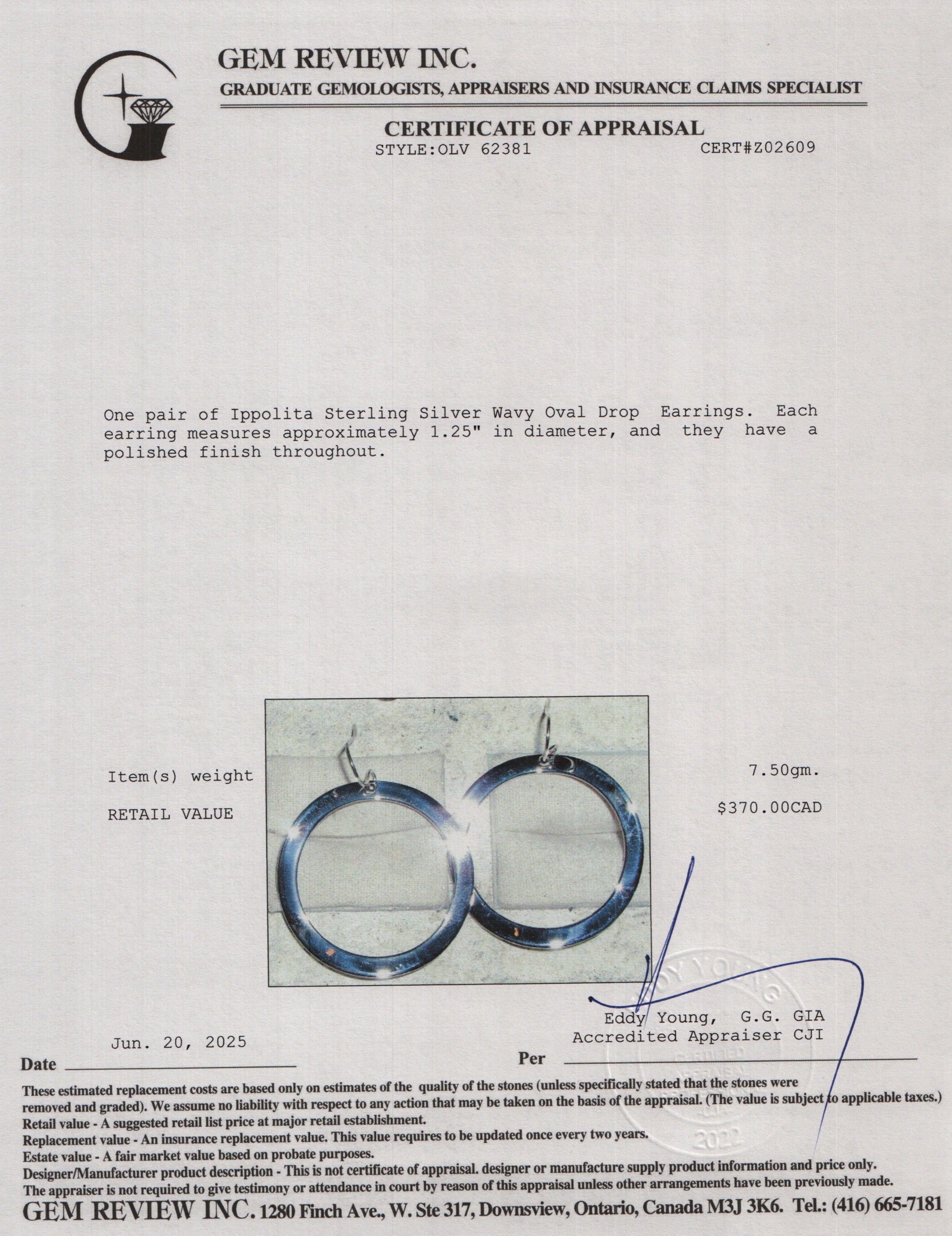 Ippolita Sterling Silver Wavy Oval Drop Earrings