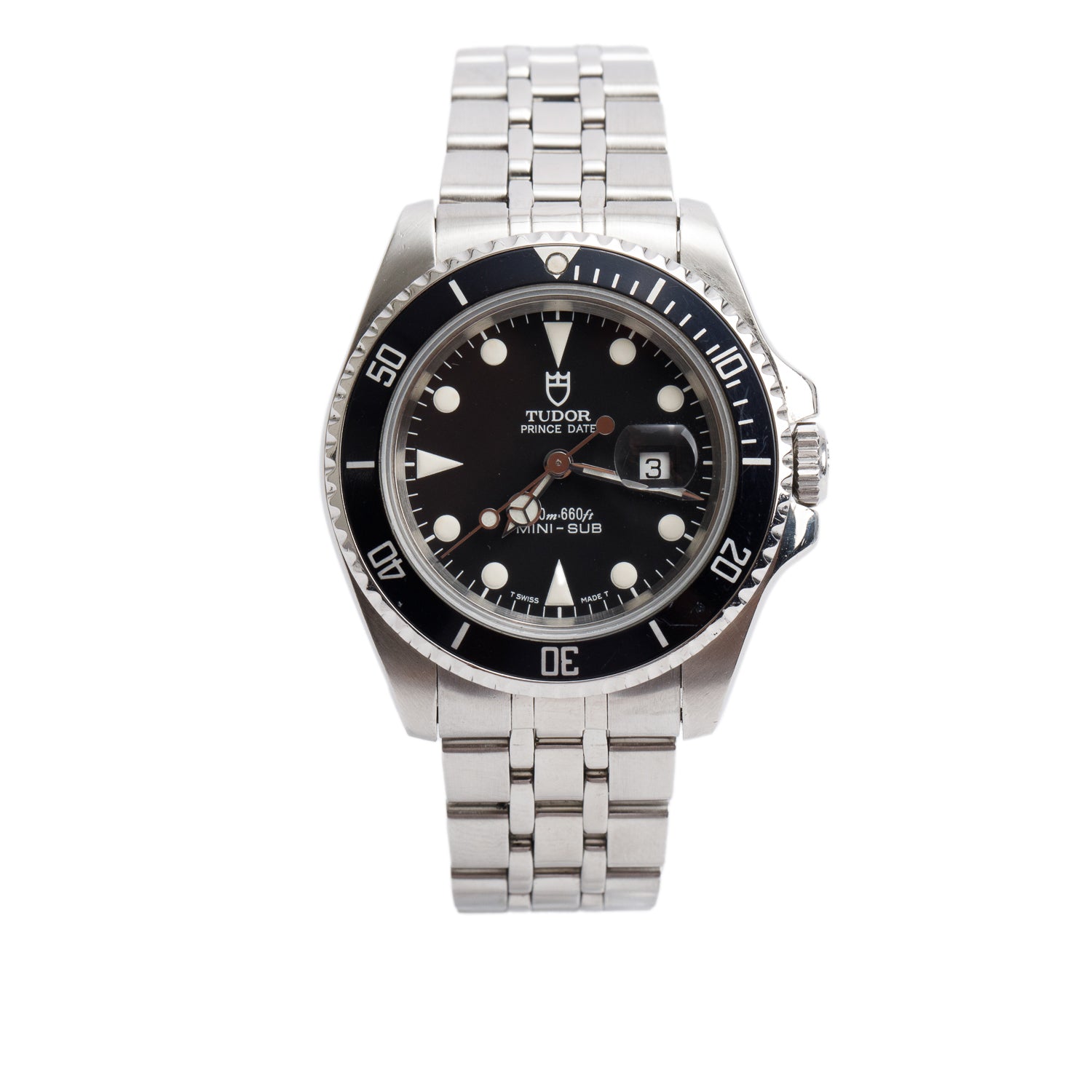 Tudor Stainless Steel Prince Date Mini Sub 33 MM Automatic Watch 73190
