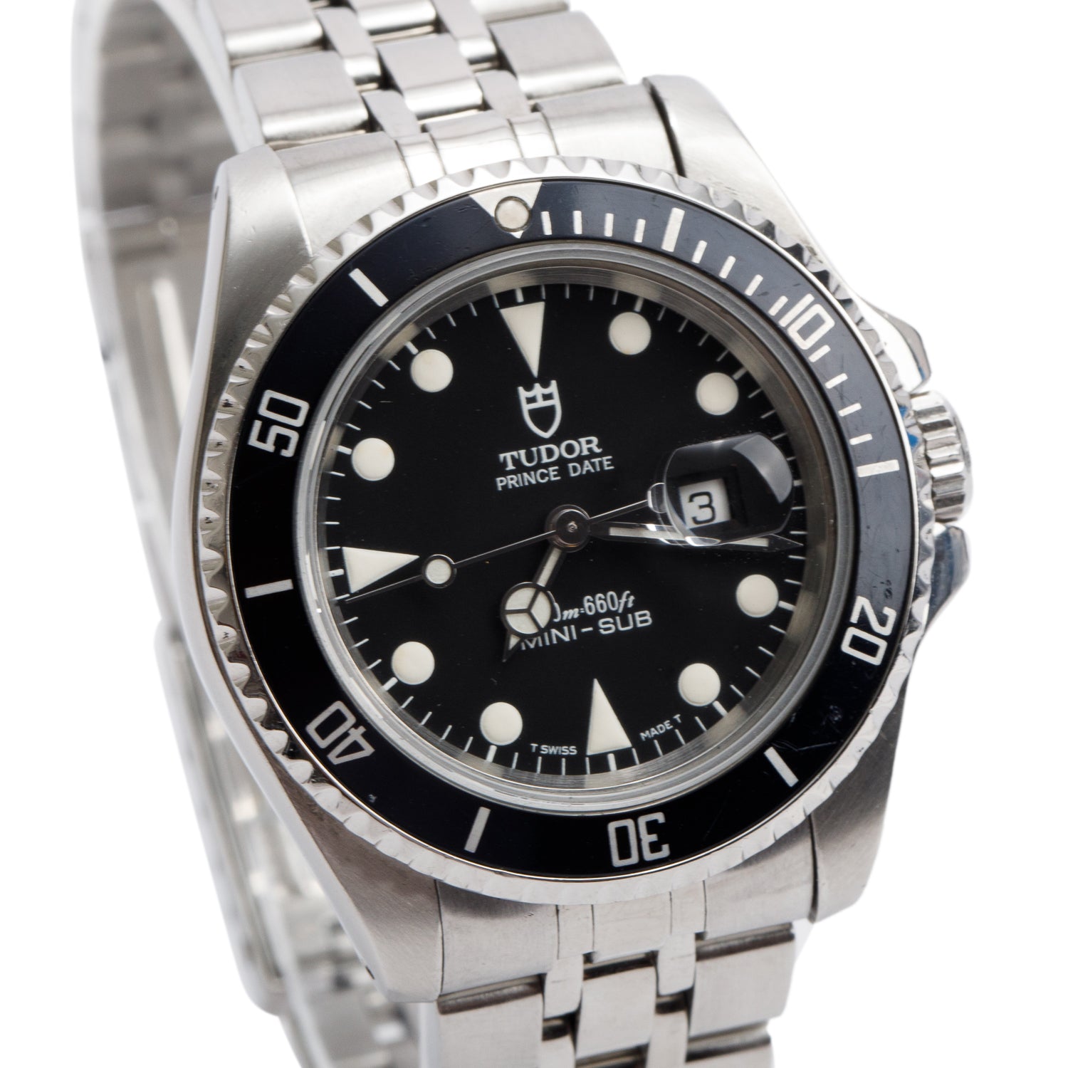 Tudor Stainless Steel Prince Date Mini Sub 33 MM Automatic Watch 73190