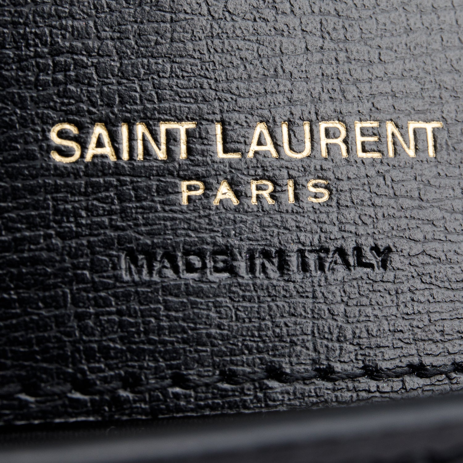 Saint Laurent 2023 Black Calfskin Leather Cassandre Phone Holder