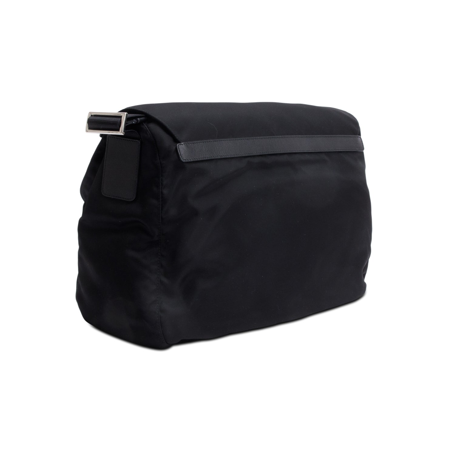 Prada Black Nylon Vela Sport Buckle Messenger Bag w/ Authenticity Card