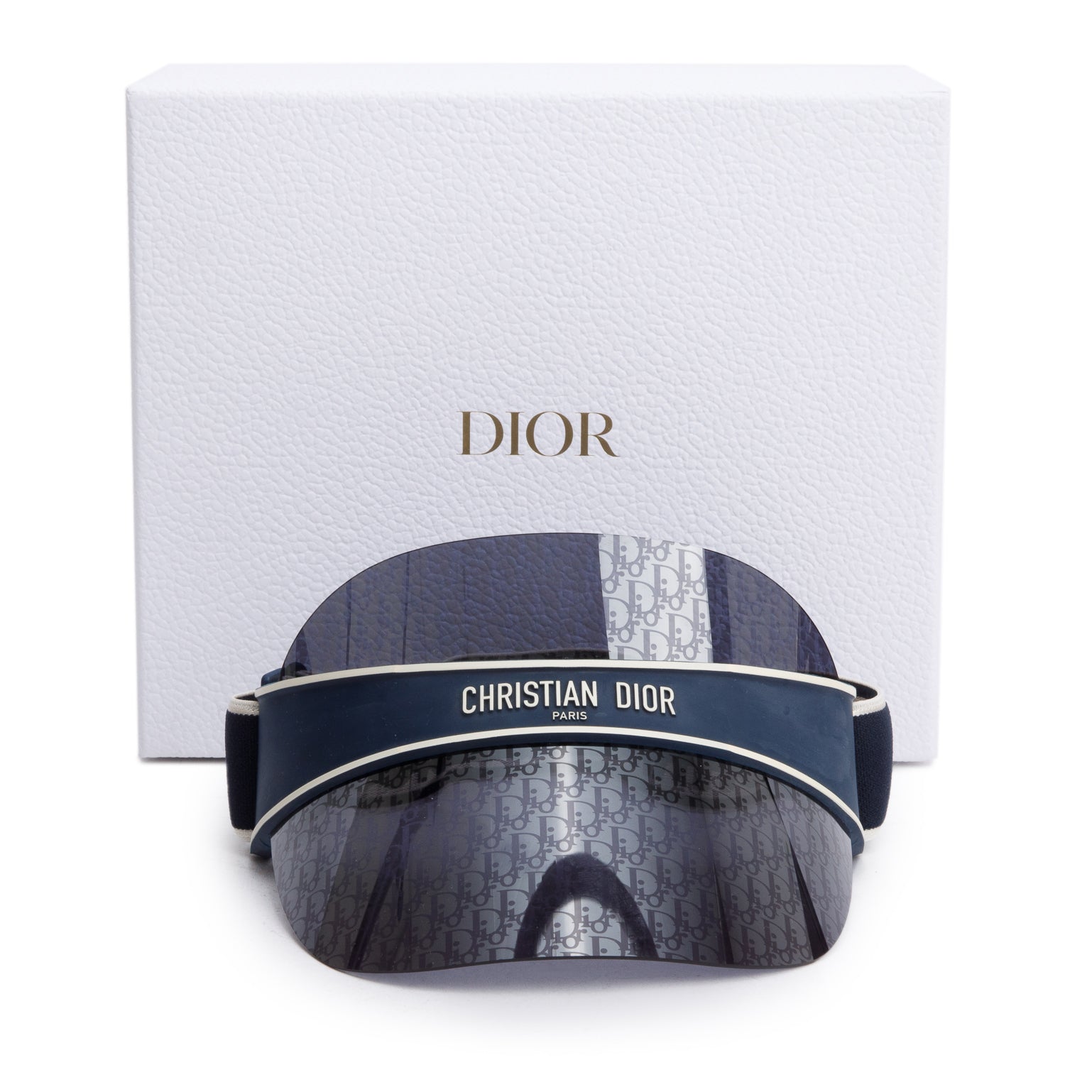 Christian Dior Blue Oblique DiorClub V1U Visor w/ Box