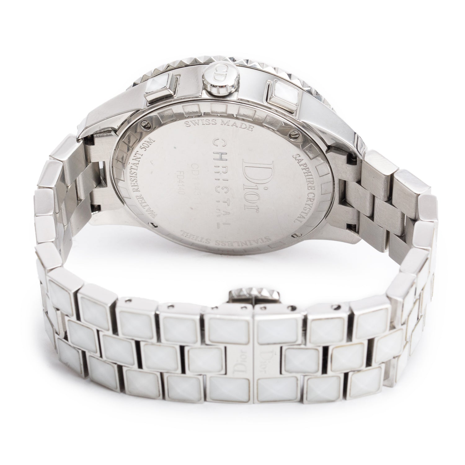 Christian Dior Stainless Steel Christal Diamond Bezel 38 MM Chronograph Quartz Watch CD114311