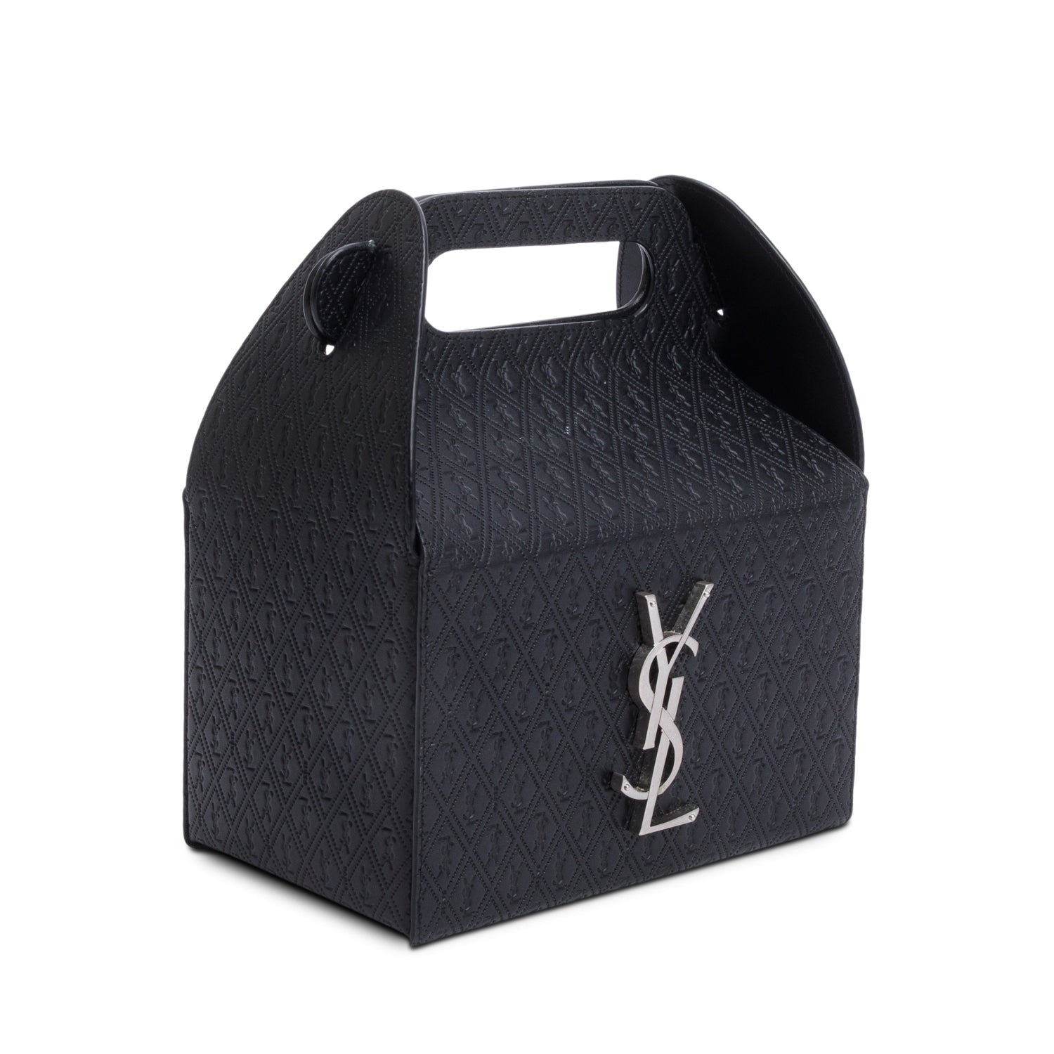 Saint Laurent 2023 Black Monogram Leather Take Away Box