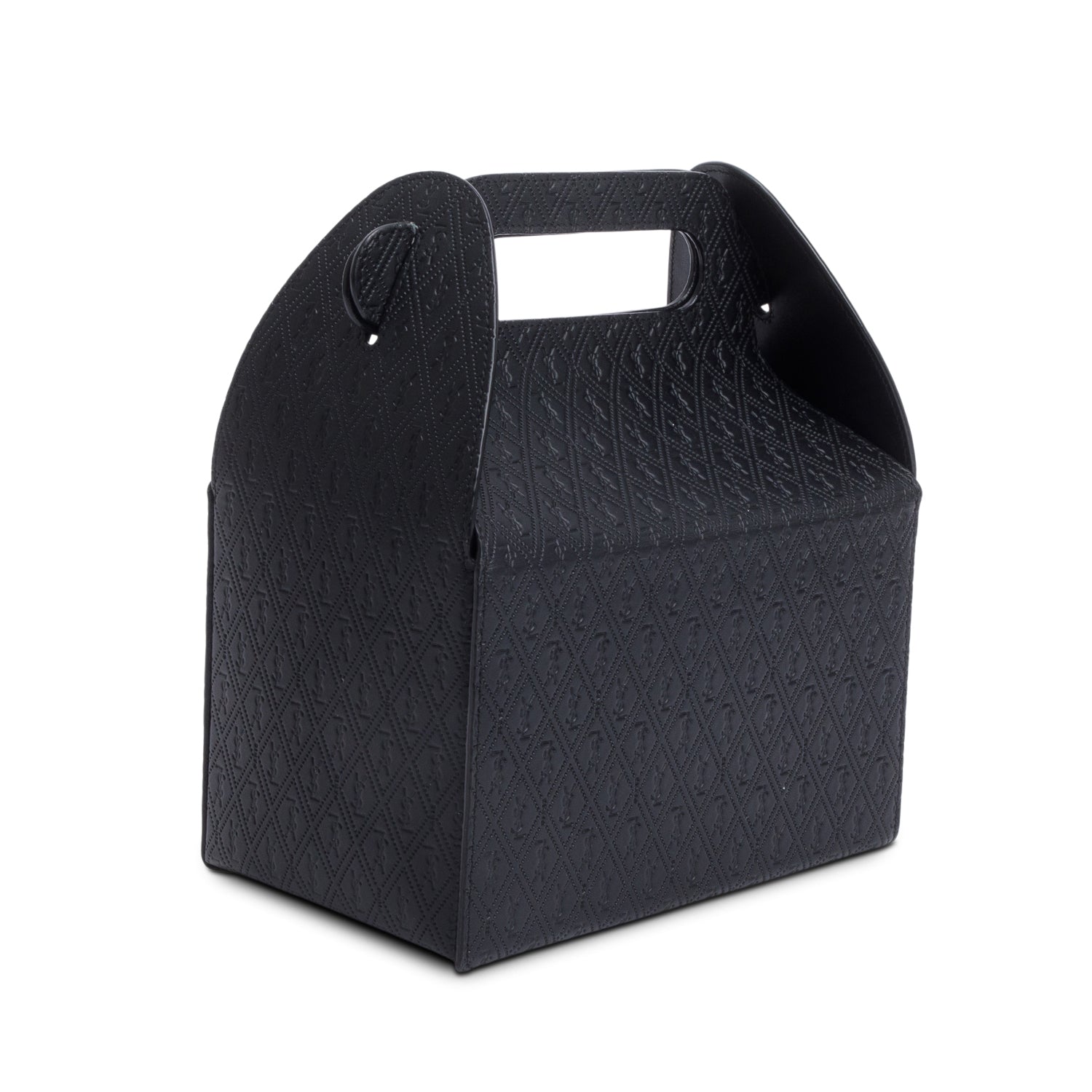 Saint Laurent 2023 Black Monogram Leather Take Away Box