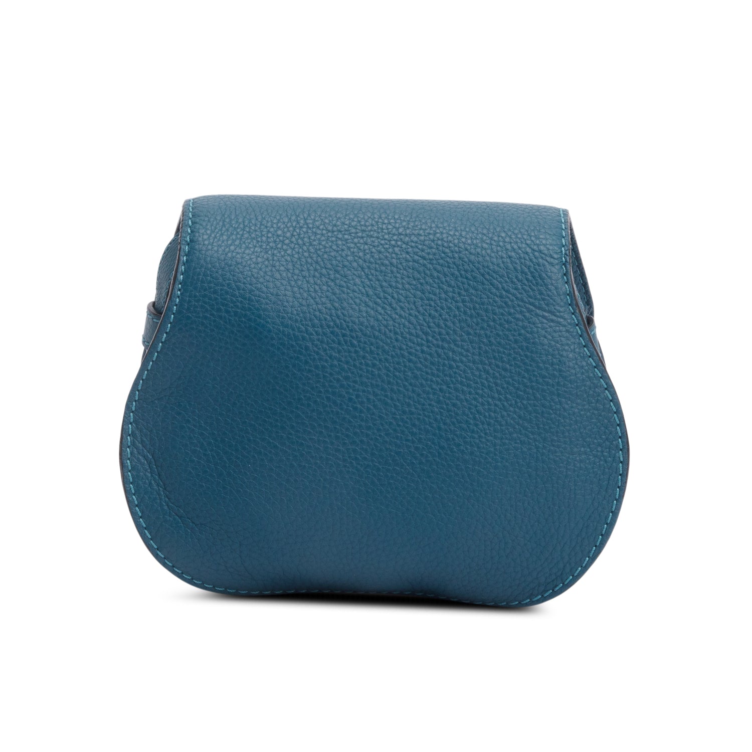Chloe Teal Calfskin Leather Small Marcie Crossbody Bag