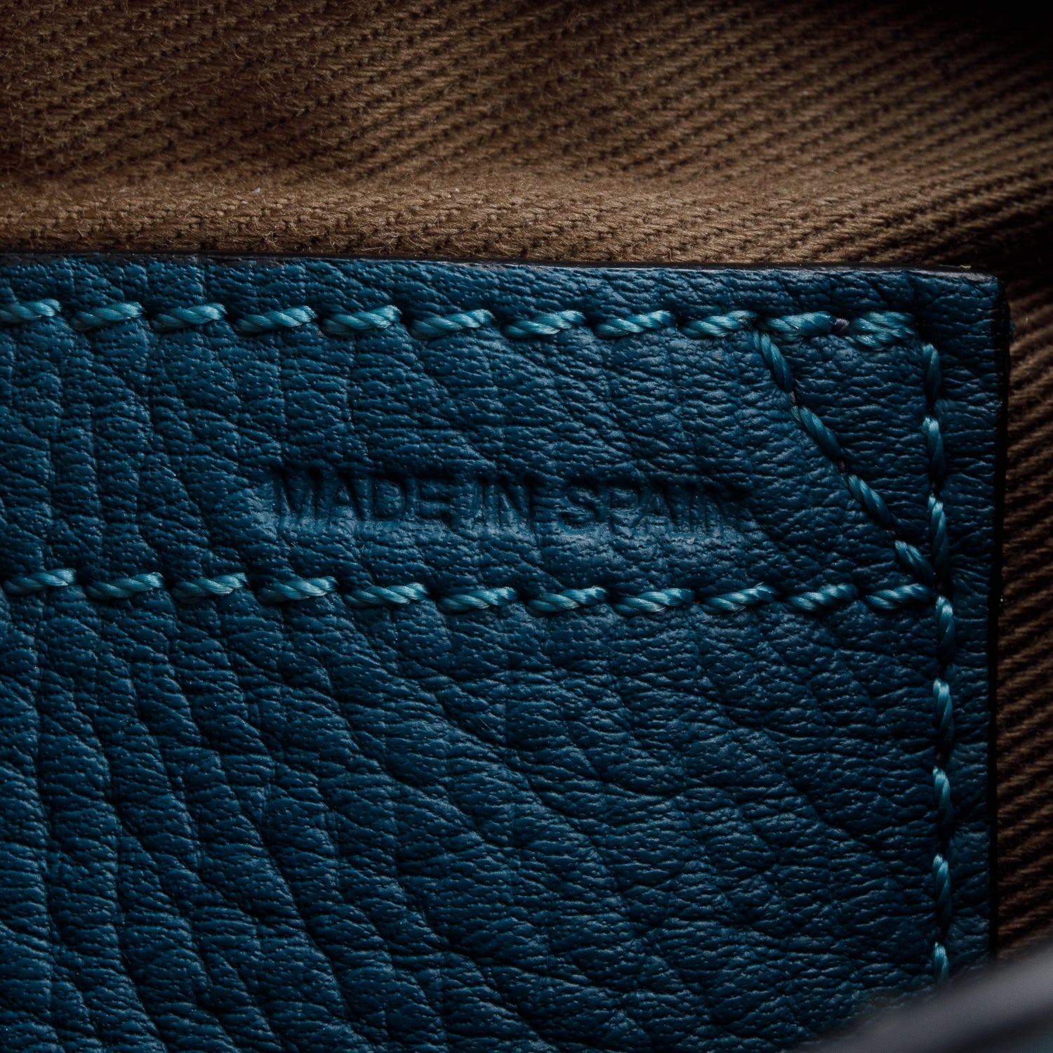 Chloe Teal Calfskin Leather Small Marcie Crossbody Bag