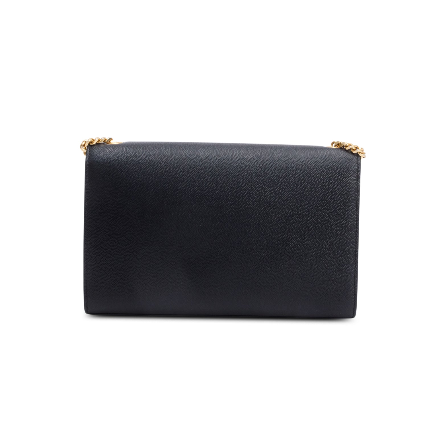 Saint Laurent Black Grain De Poudre Leather Medium Kate Bag