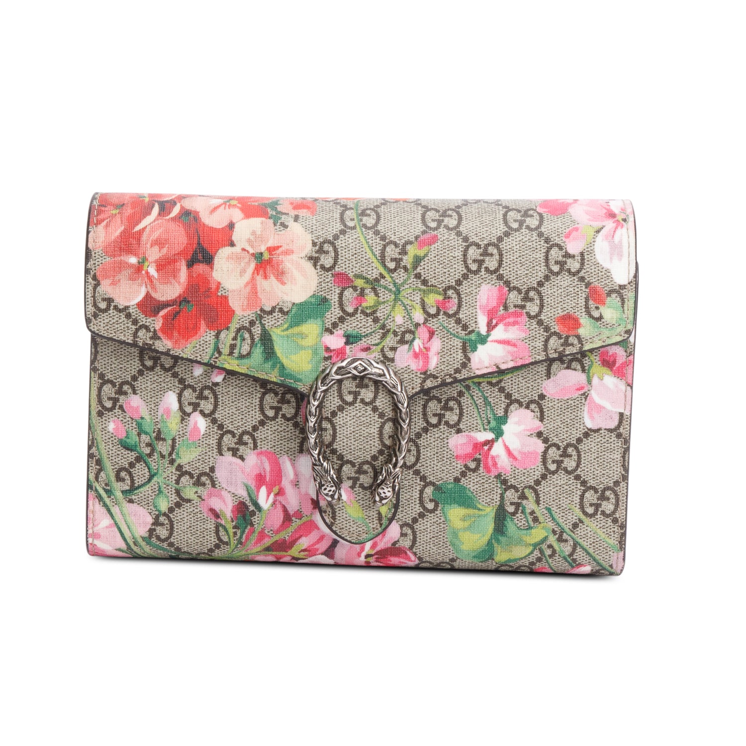 Gucci Dionysus GG Supreme Blooms Wallet on Chain