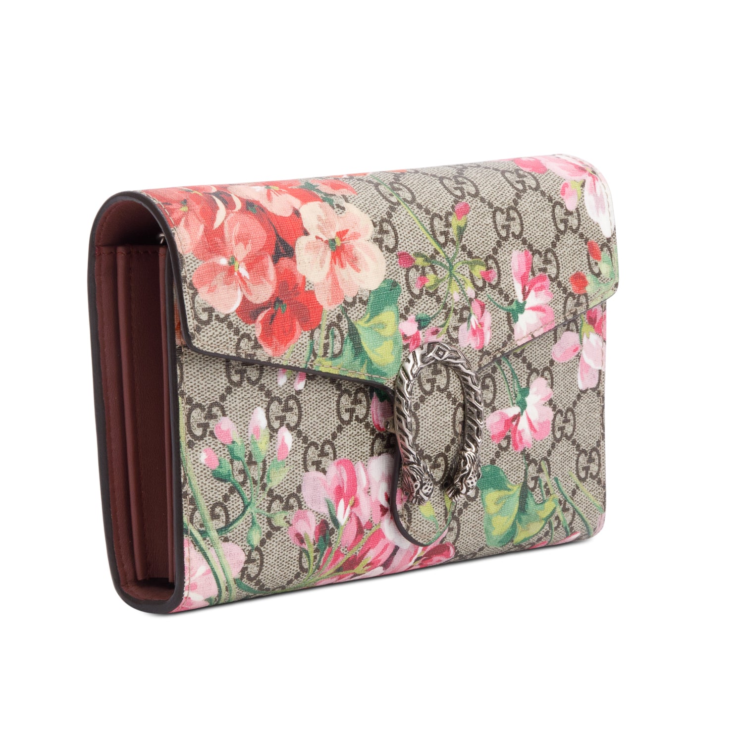Gucci Dionysus GG Supreme Blooms Wallet on Chain