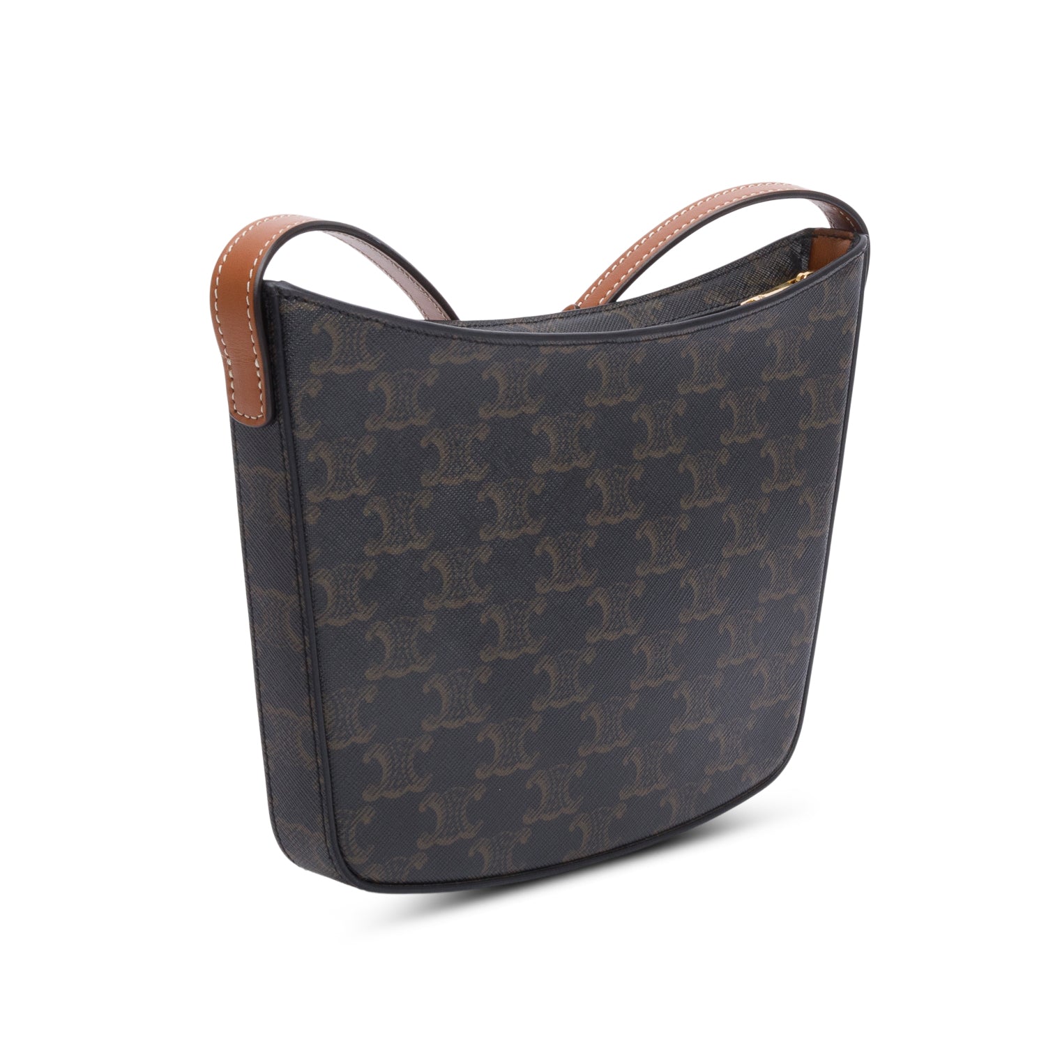 Celine 2023 Triomphe Canvas Medium Croque Hobo Bag