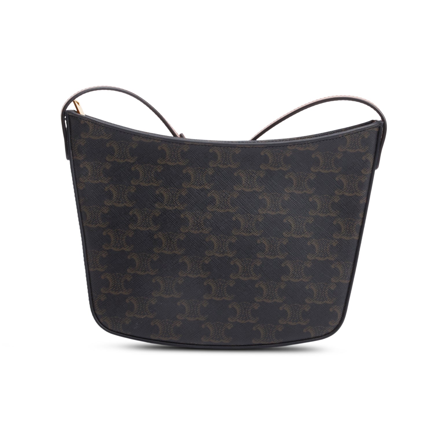 Celine 2023 Triomphe Canvas Medium Croque Hobo Bag