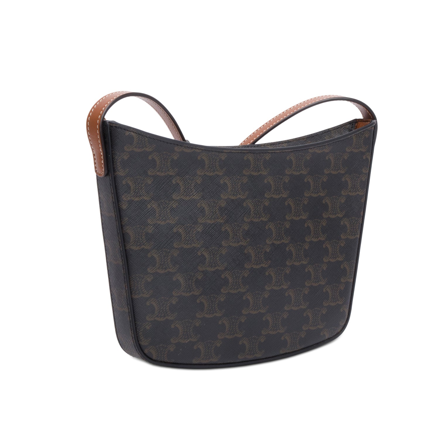 Celine 2023 Triomphe Canvas Medium Croque Hobo Bag