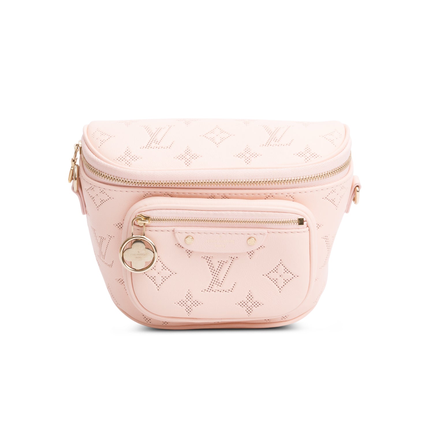 Louis Vuitton Pink Monogram Soft Calf Leather Special Edition Flower Mini Bumbag w/ Straps & Box