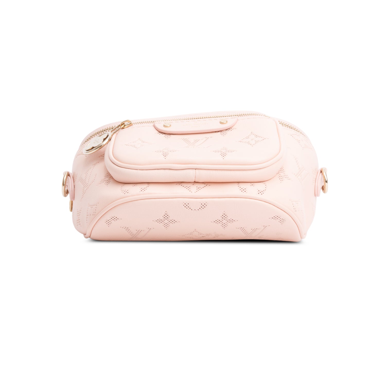 Louis Vuitton Pink Monogram Soft Calf Leather Special Edition Flower Mini Bumbag w/ Straps & Box