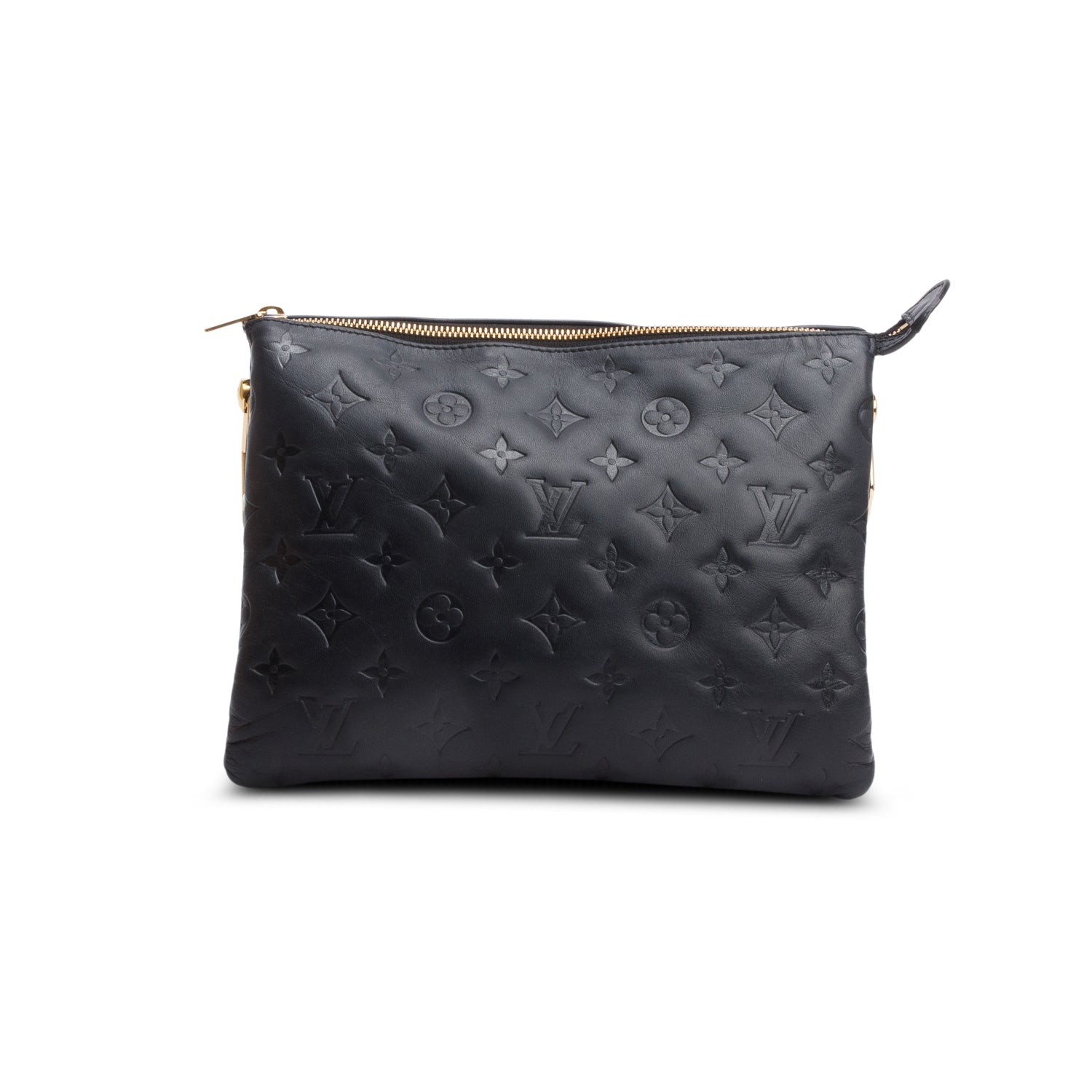 Louis Vuitton 2021 Black Monogram Embossed Lambskin Leather Coussin PM w/ Straps, Box & Receipt