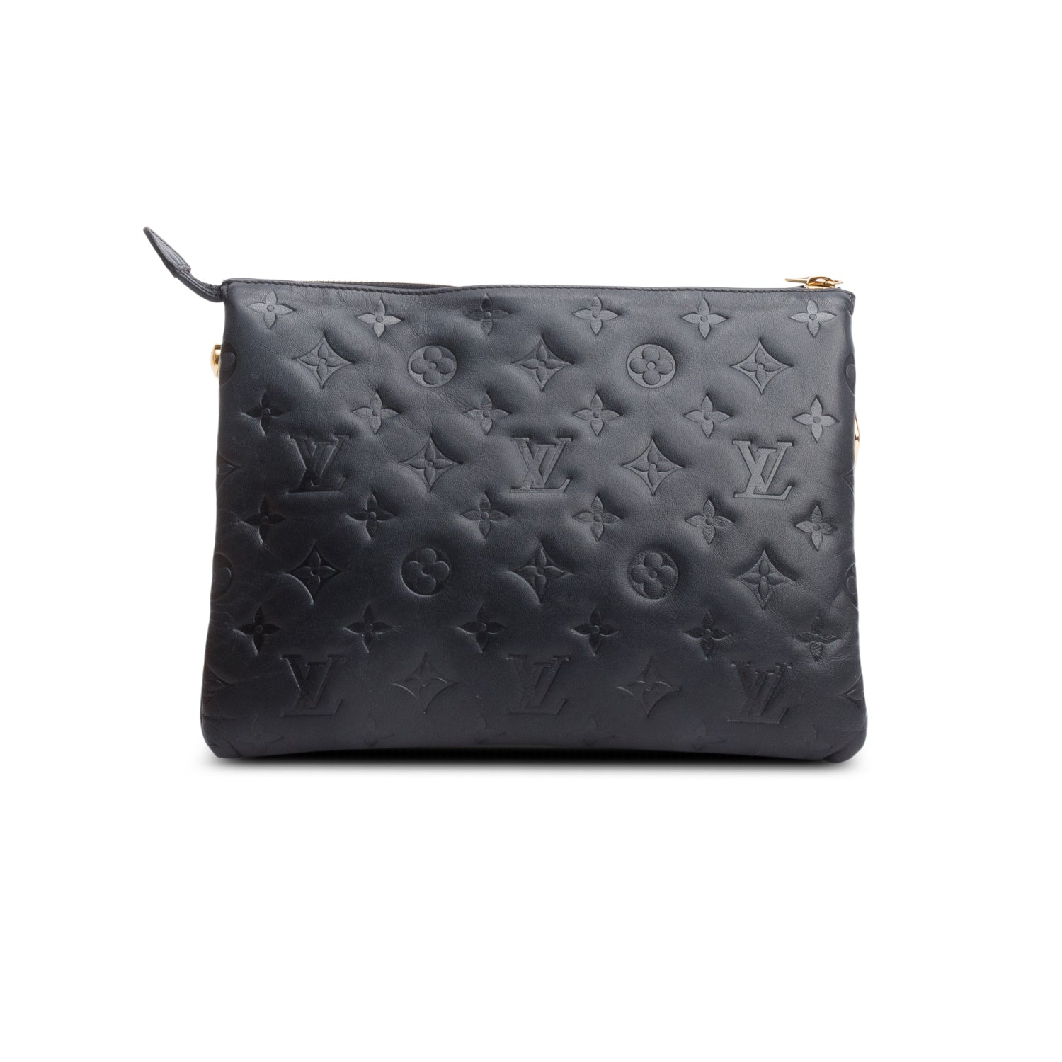 Louis Vuitton 2021 Black Monogram Embossed Lambskin Leather Coussin PM w/ Straps, Box & Receipt