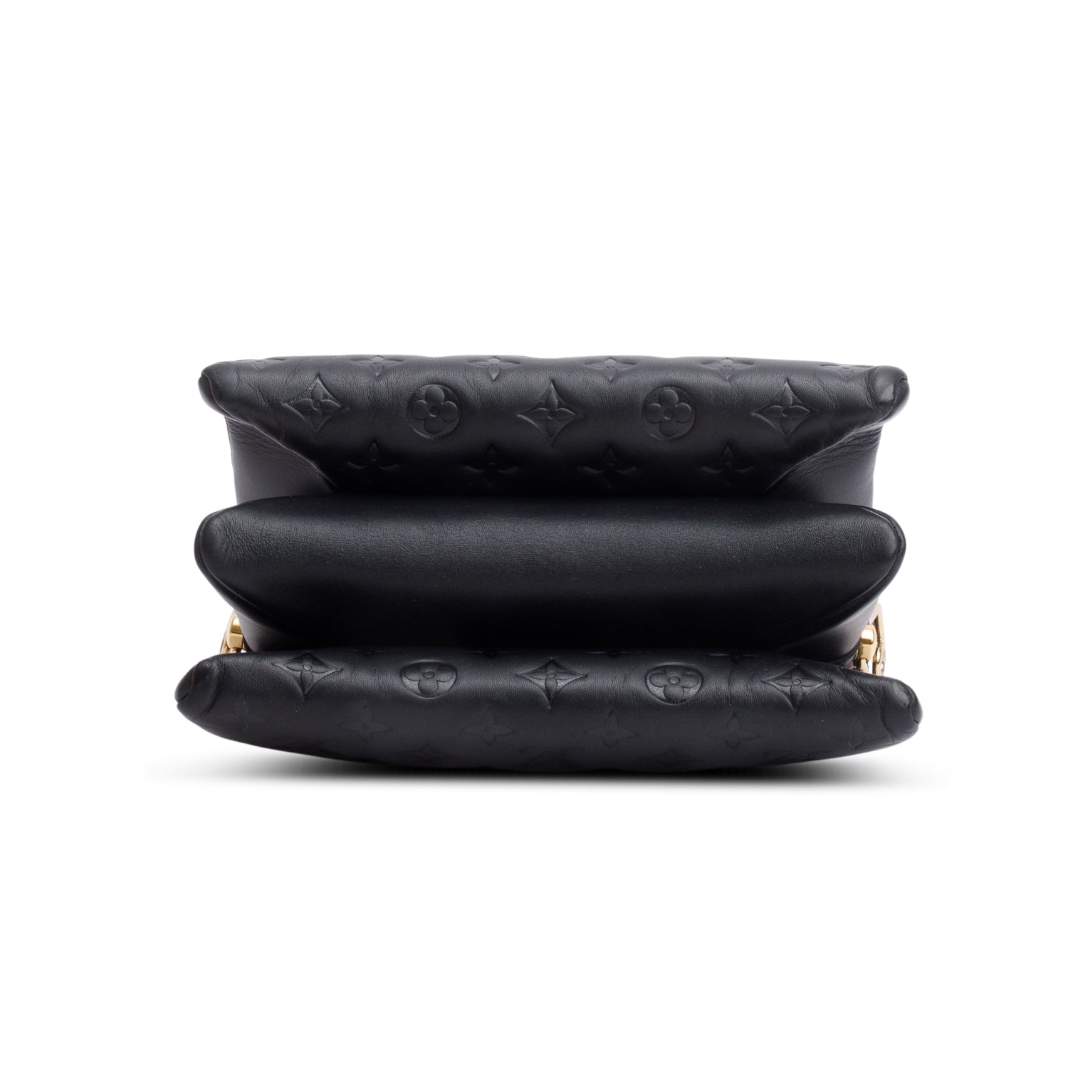 Louis Vuitton 2021 Black Monogram Embossed Lambskin Leather Coussin PM w/ Straps, Box & Receipt