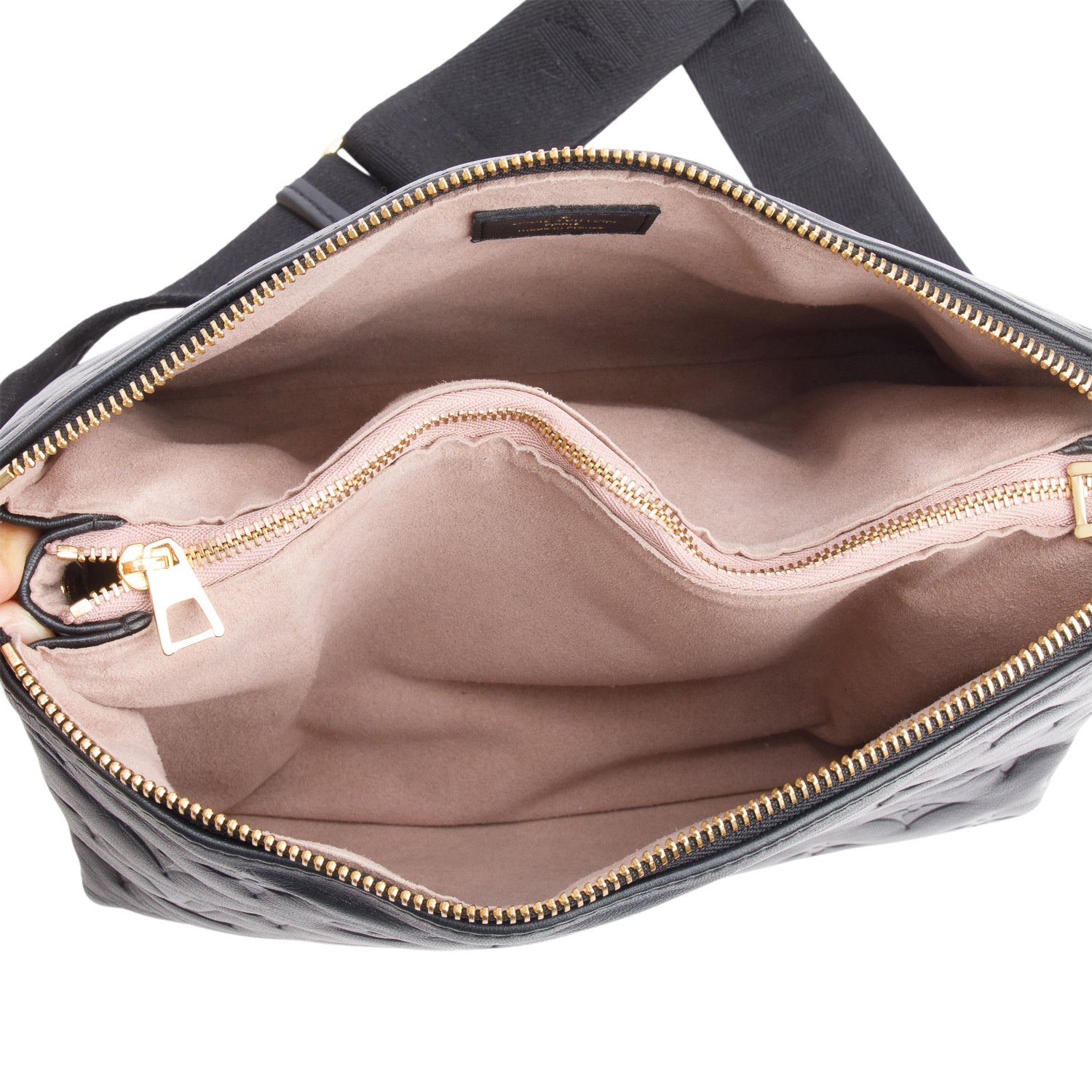 Louis Vuitton 2021 Black Monogram Embossed Lambskin Leather Coussin PM w/ Straps, Box & Receipt