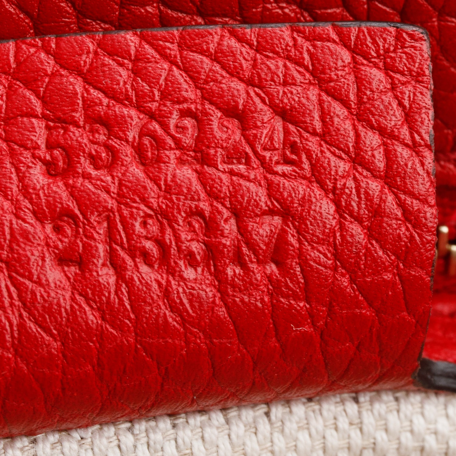 Gucci Red Leather Medium Soho Flap Chain Crossbody Bag