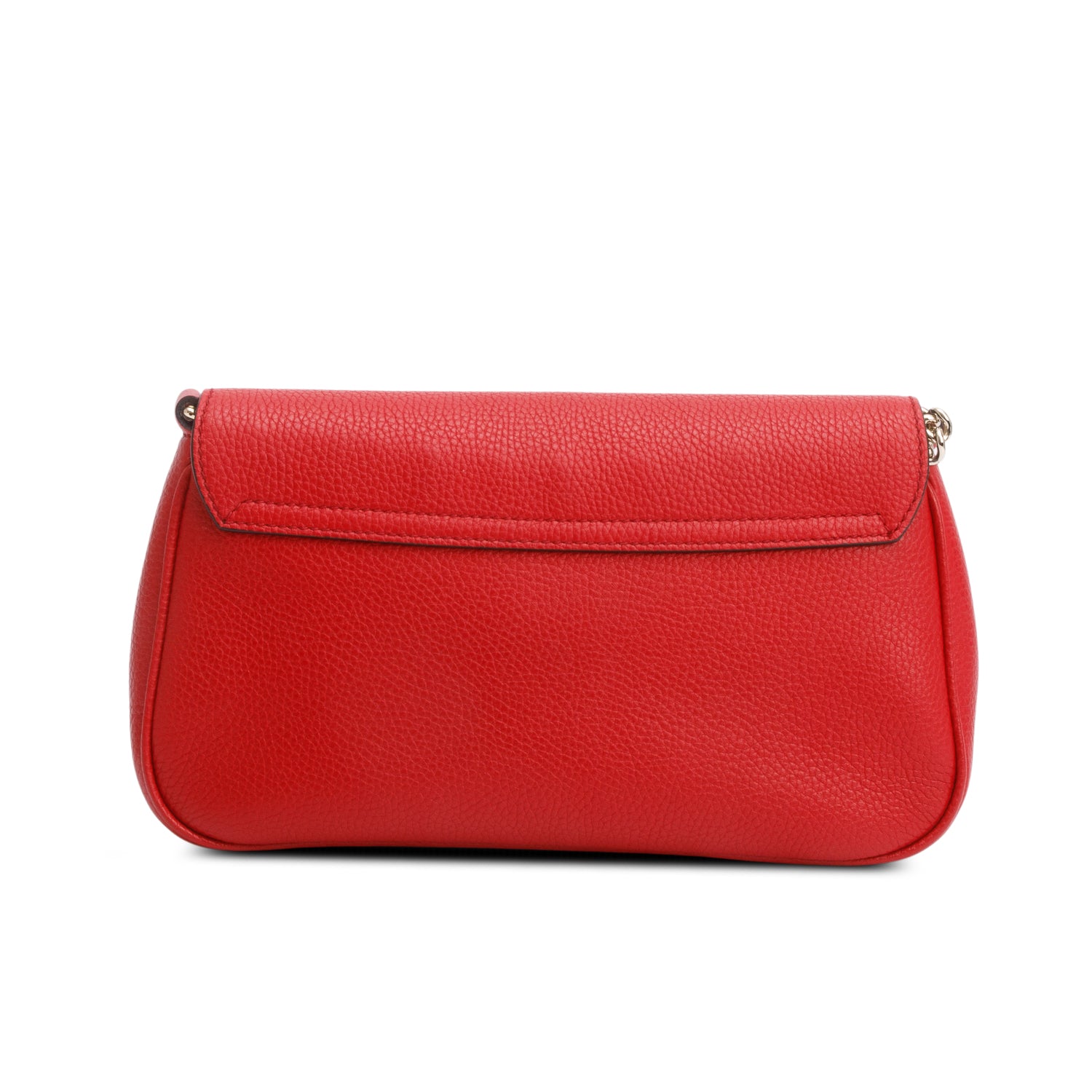Gucci Red Leather Medium Soho Flap Chain Crossbody Bag