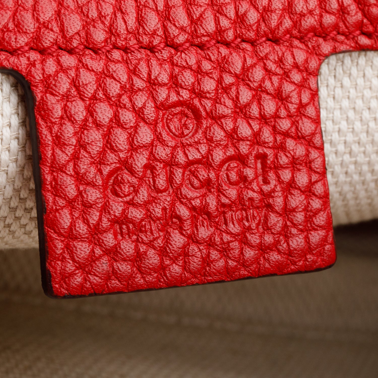 Gucci Red Leather Medium Soho Flap Chain Crossbody Bag