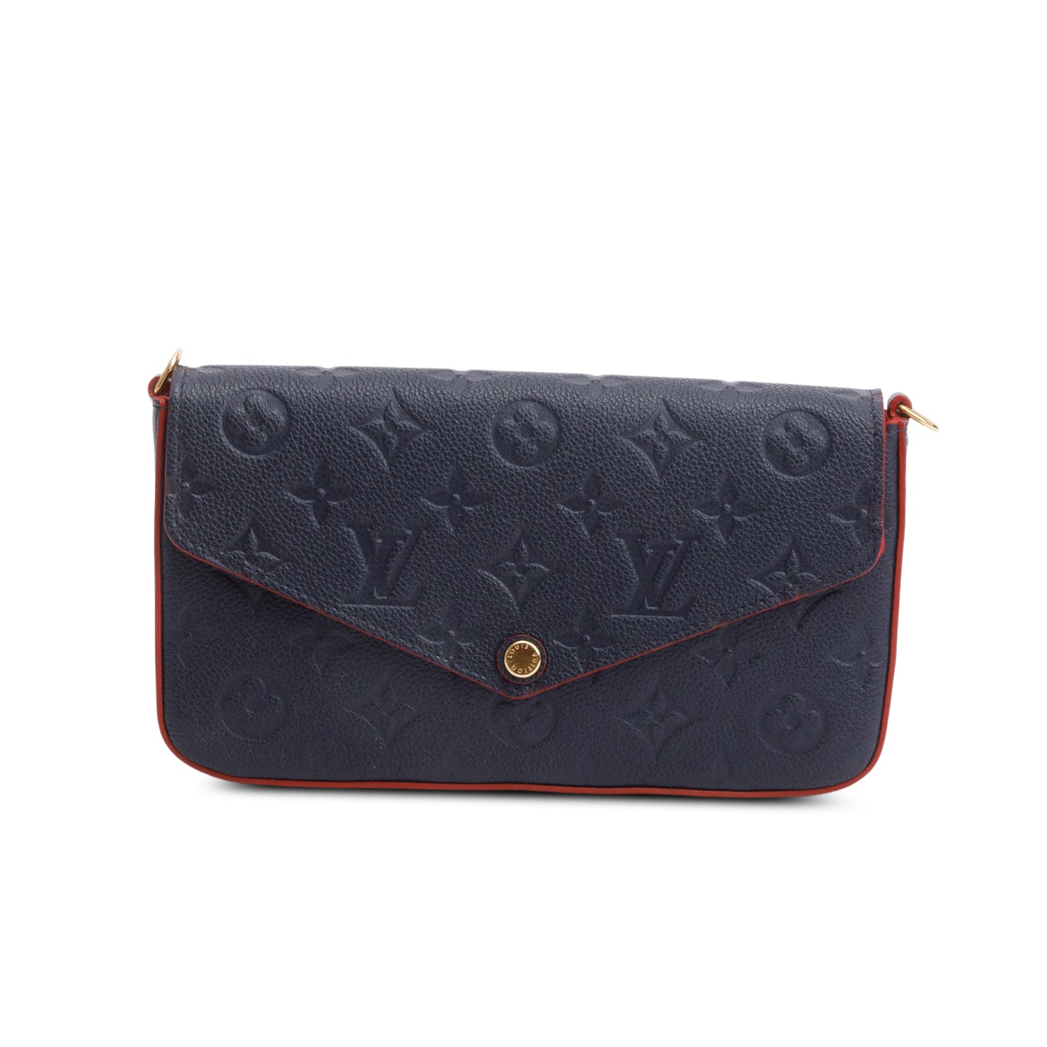 Louis Vuitton Marine Rouge Monogram Empreinte Leather Felicie Pochette w/ Inserts