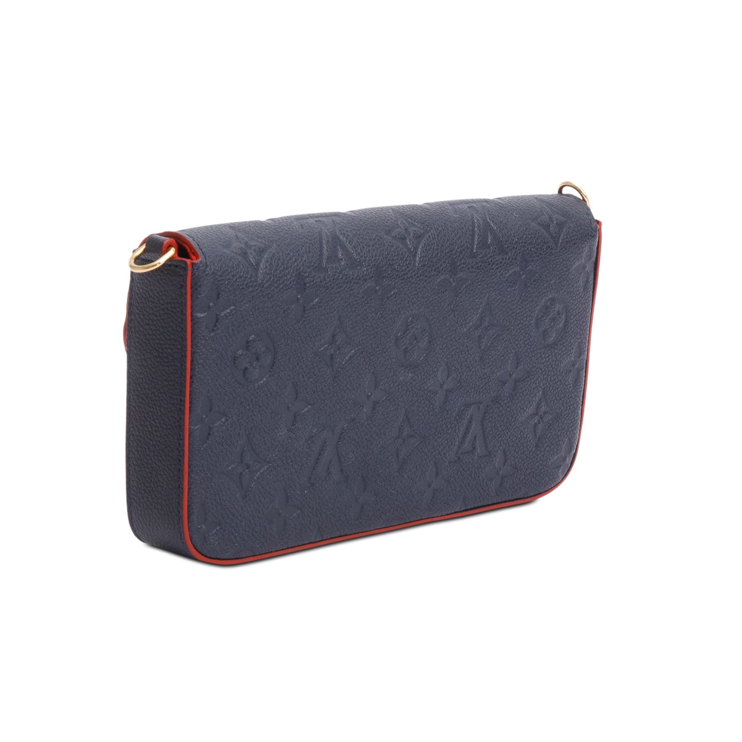 Louis Vuitton Marine Rouge Monogram Empreinte Leather Felicie Pochette w/ Inserts