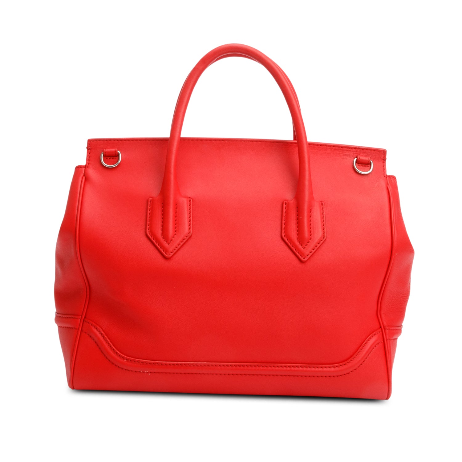 Versace Red Leather Large Palazzo Medusa Empire Bag w/ Strap