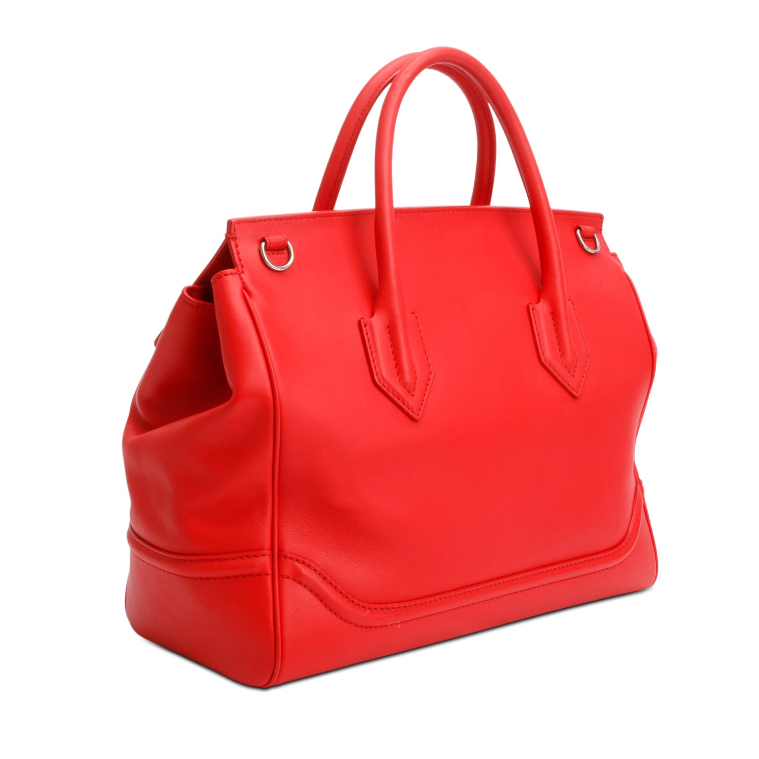 Versace Red Leather Large Palazzo Medusa Empire Bag w/ Strap