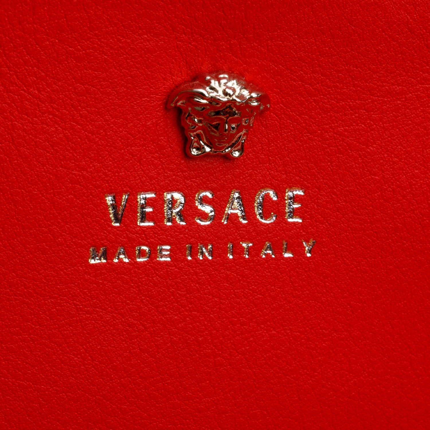 Versace Red Leather Large Palazzo Medusa Empire Bag w/ Strap