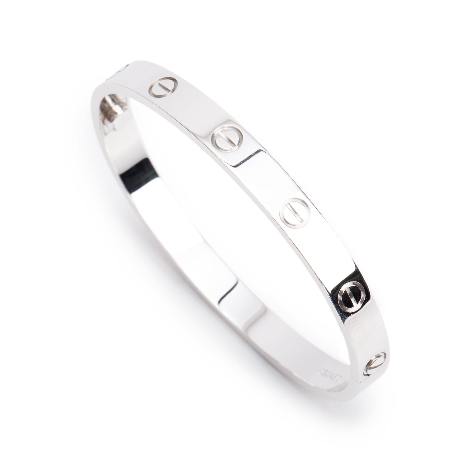 Cartier 2024 18k White Gold Love Bracelet, Size 17 w/ Box, Receipt & Certificate