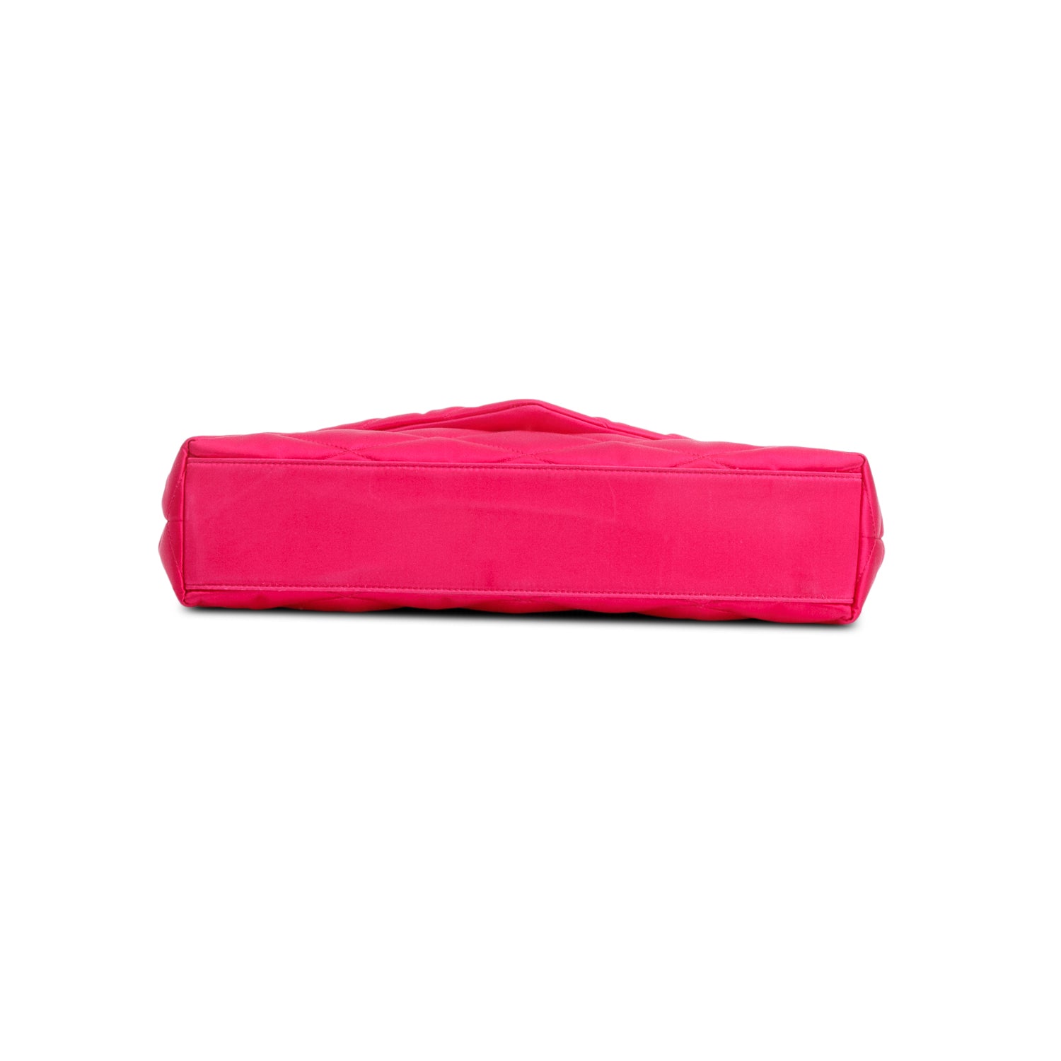 Saint Laurent 2022 Pink Quilted Satin Puffer Sade Clutch