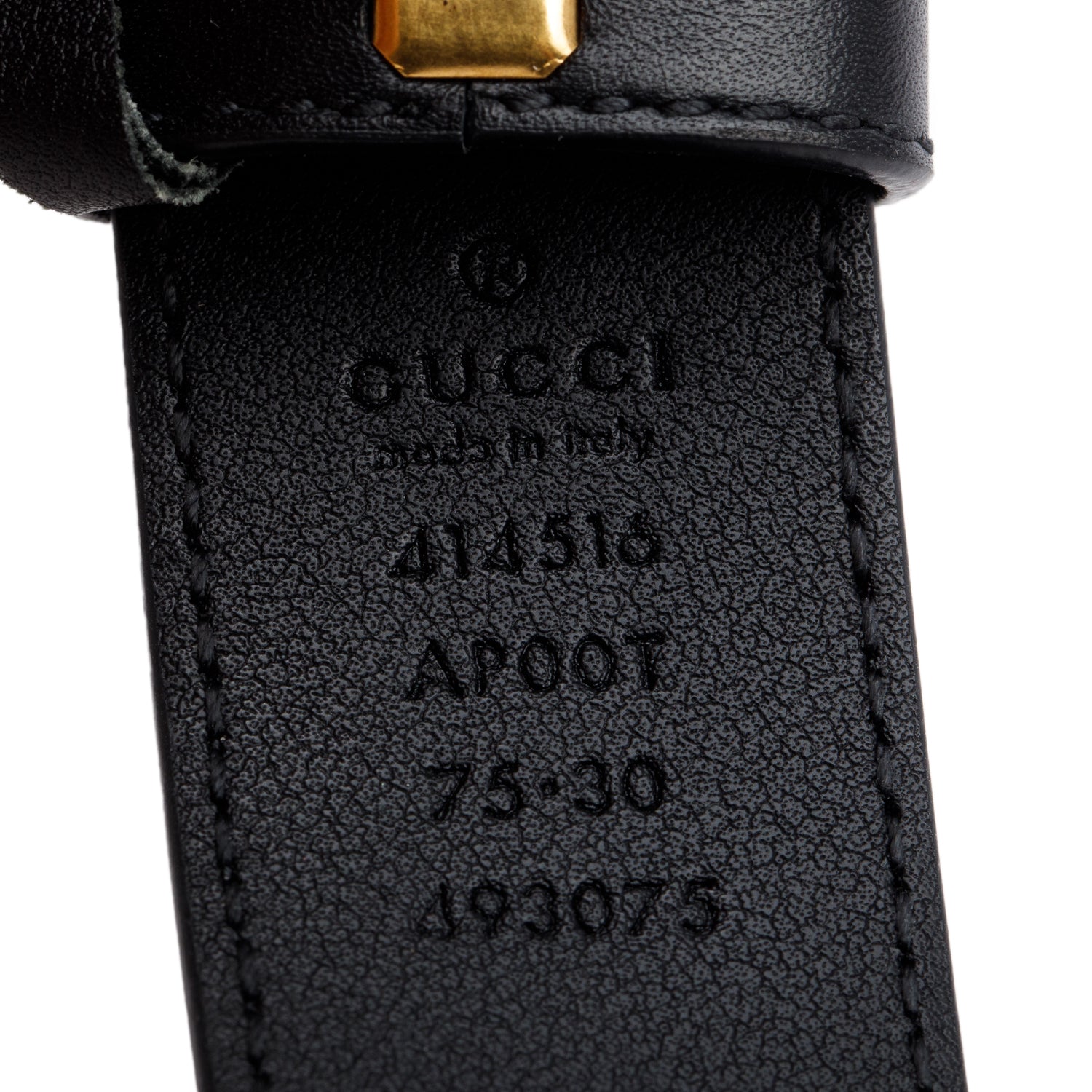 Gucci Black GG Marmont Thin Belt, 75 30