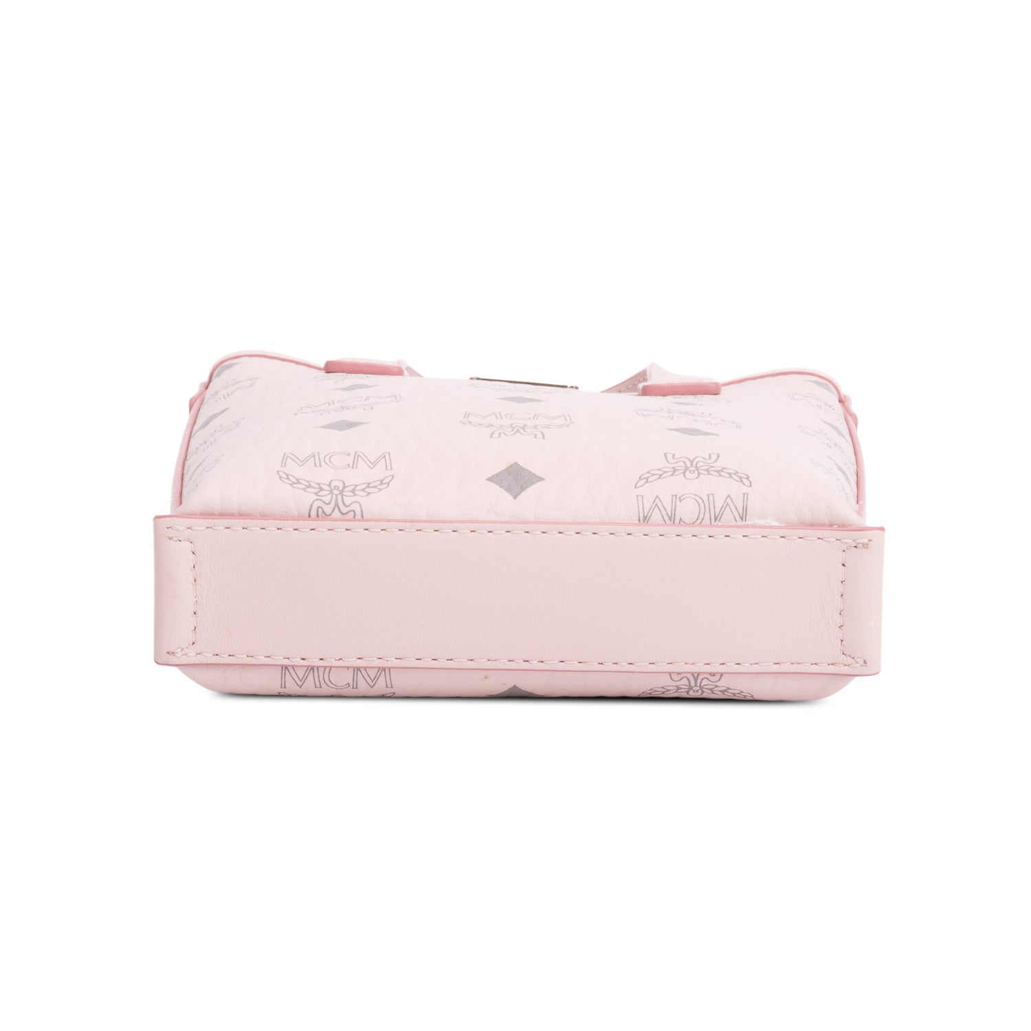 MCM Pink Visetos Canvas Nappa Leather Mini Aren Crossbody Bag w/ Strap