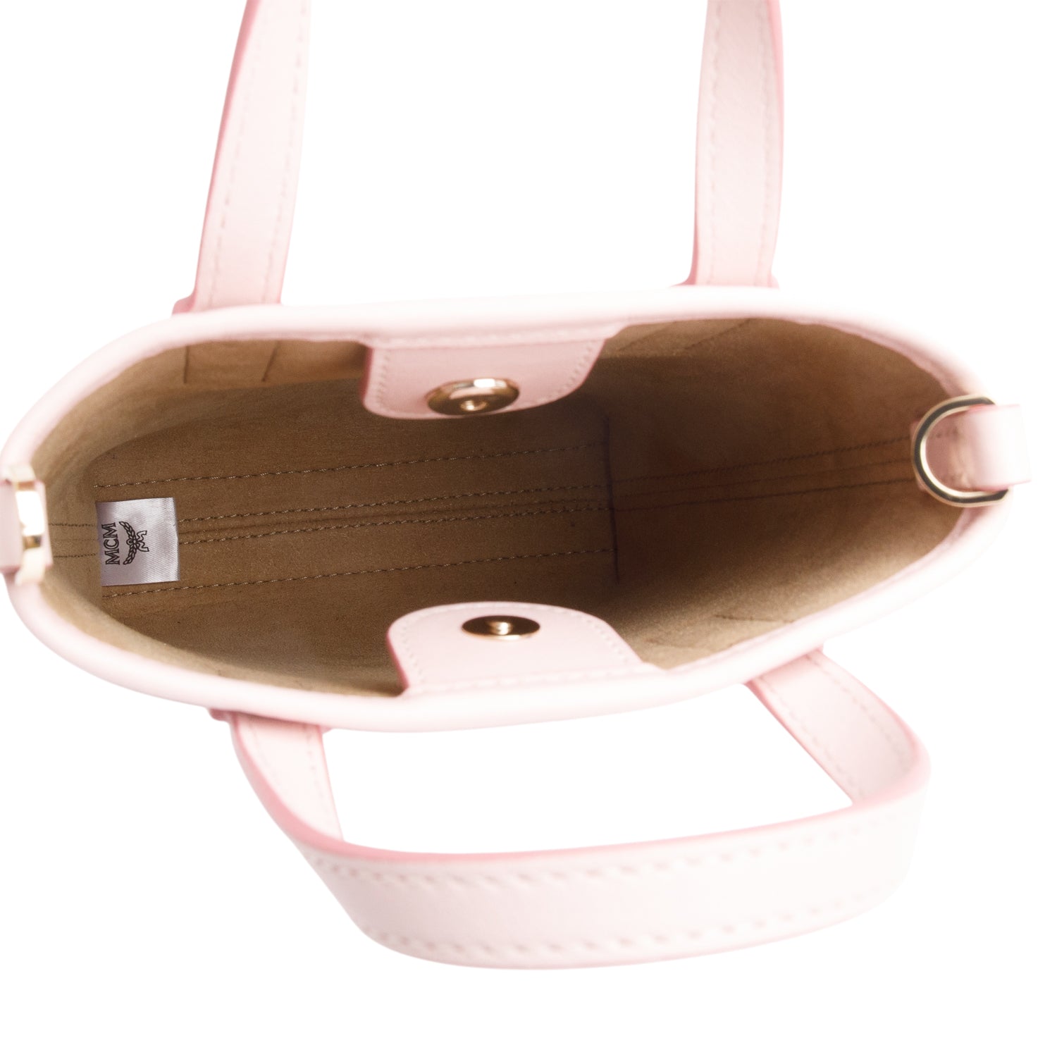 MCM Pink Visetos Canvas Nappa Leather Mini Aren Crossbody Bag w/ Strap
