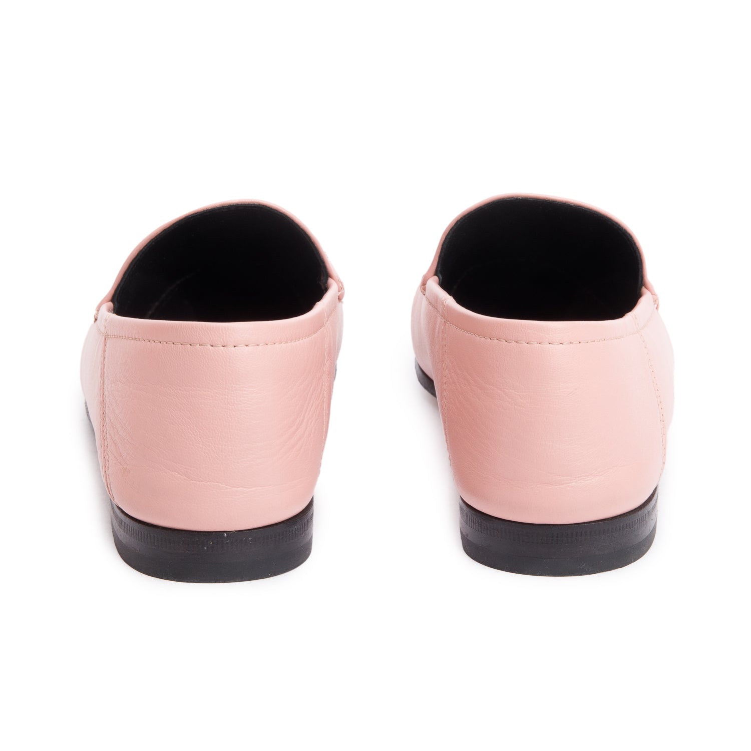 Gucci Pink Calfskin Leather Horsebit Accent Loafers, Size 39 w/ Box
