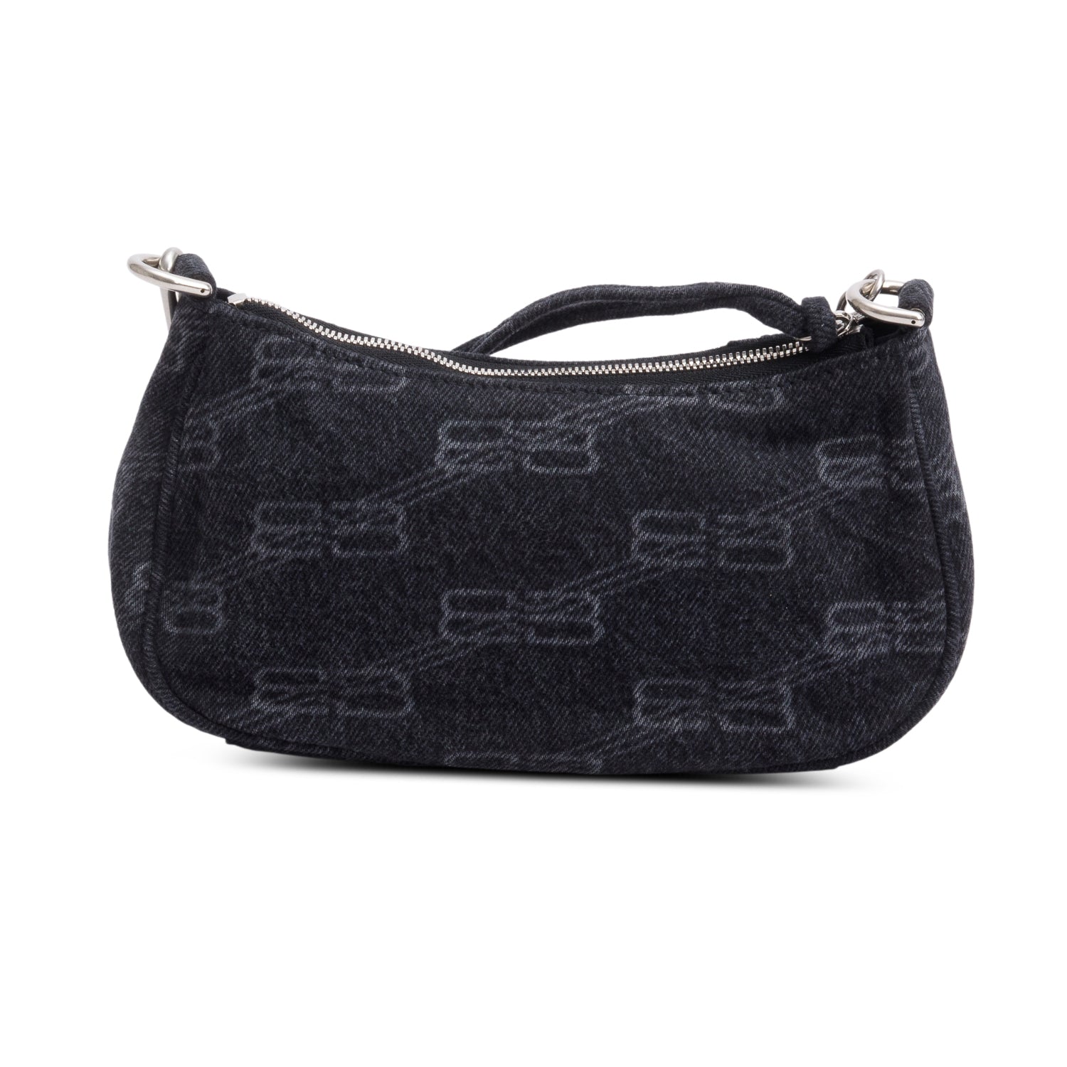 Balenciaga Black BB Denim Mini Le Cagole Crossbody w/ Straps