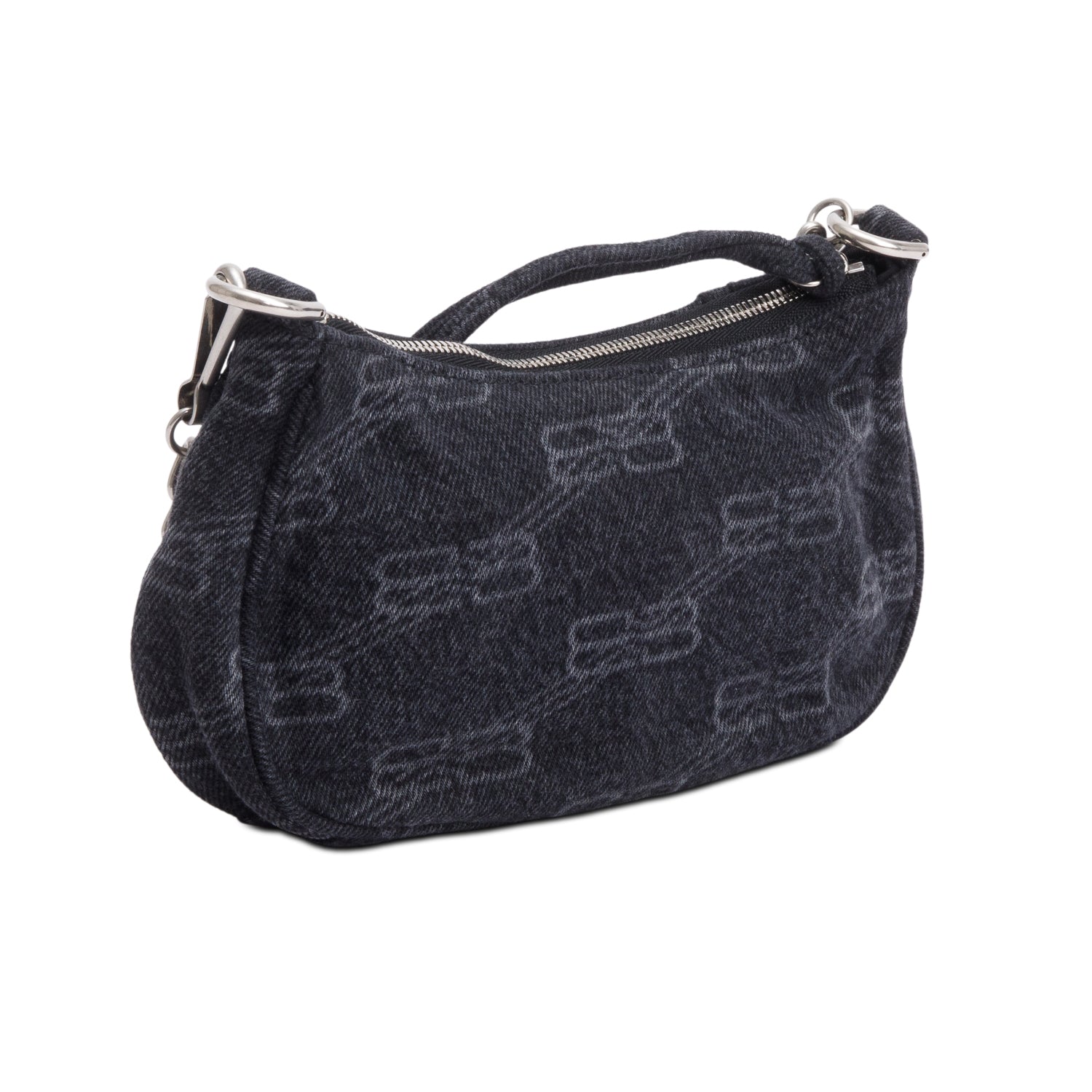 Balenciaga Black BB Denim Mini Le Cagole Crossbody w/ Straps