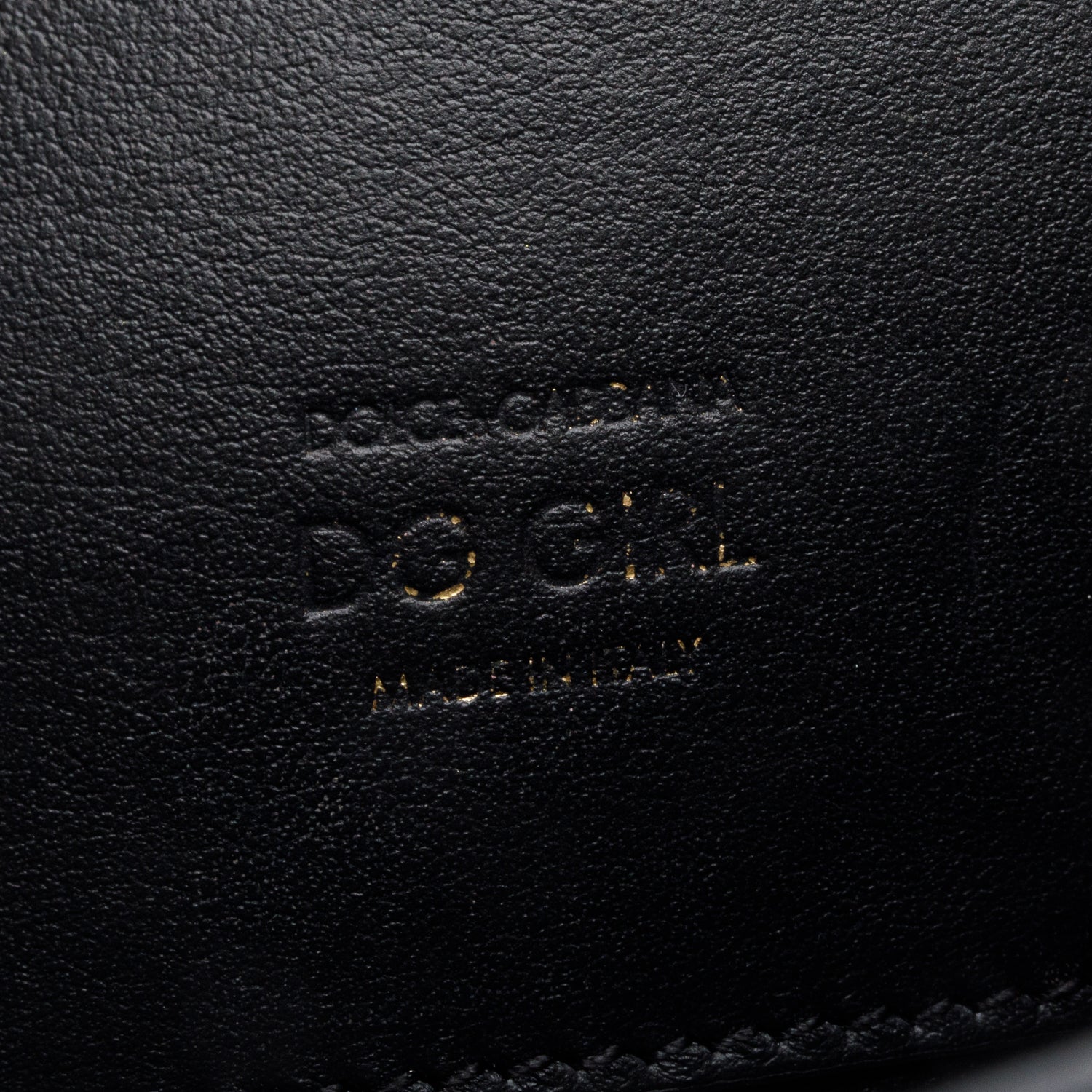 Dolce & Gabbana Black Calfskin Leather DG Girls Phone Crossbody Bag