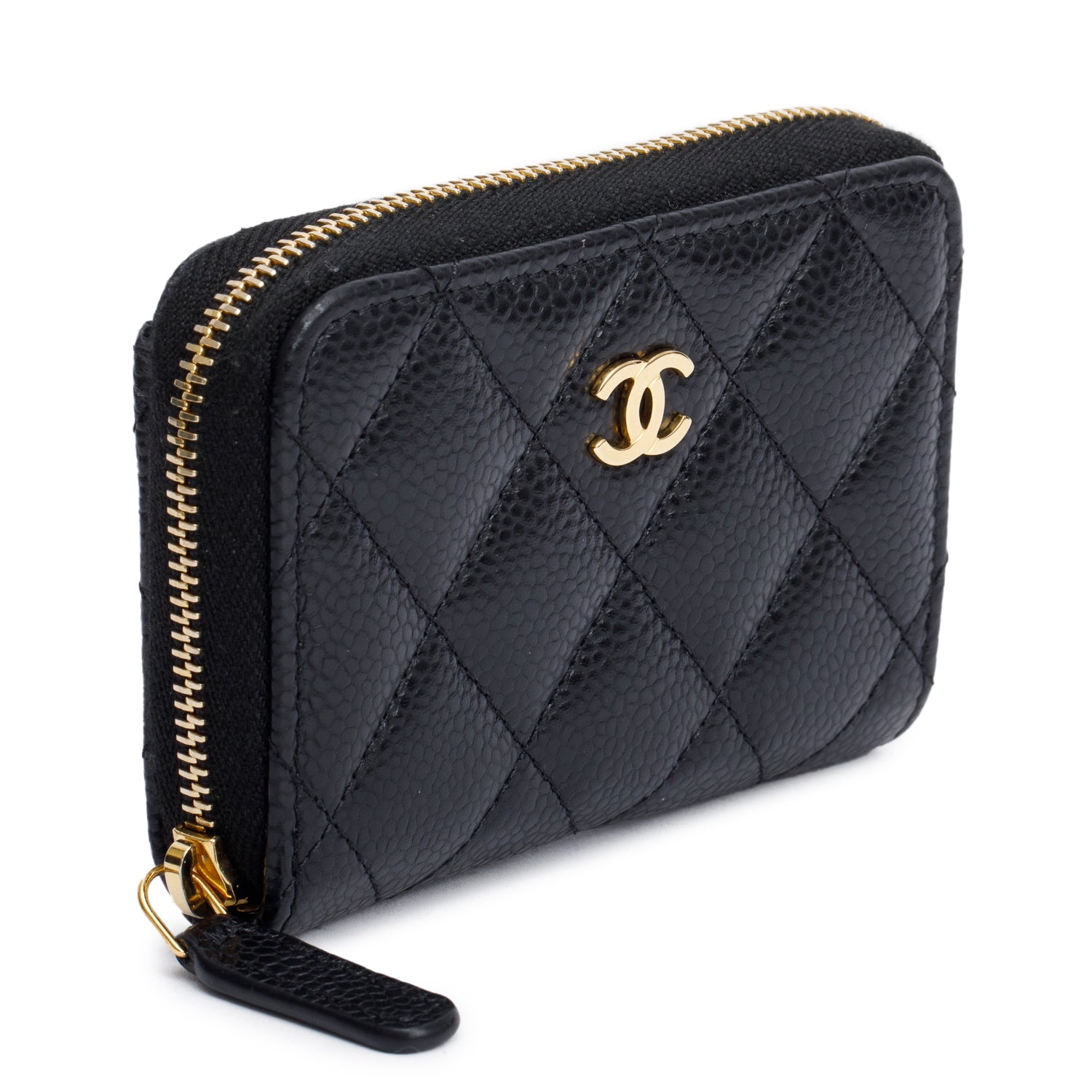 Chanel Black Caviar Leather Classic Zipped Coin Purse