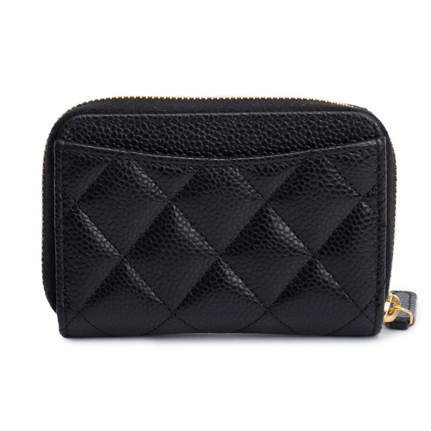 Chanel Black Caviar Leather Classic Zipped Coin Purse