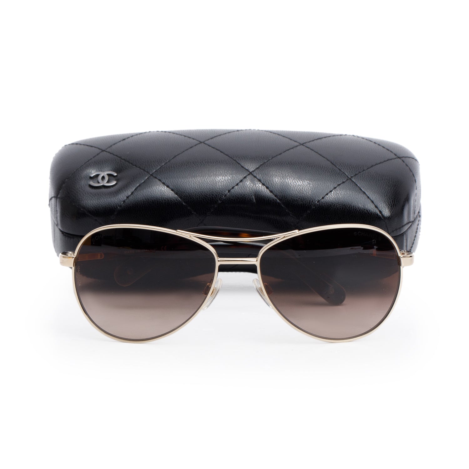 Chanel 4201 CC Pilot Sunglasses w/ Case