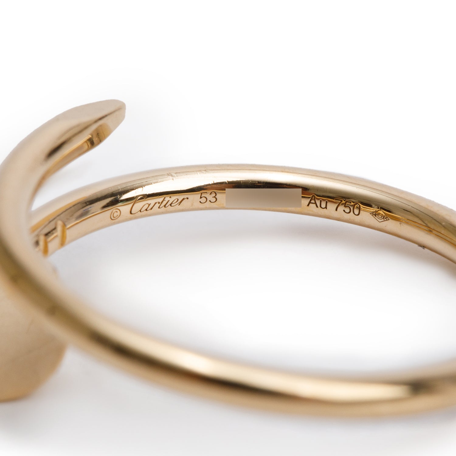 Cartier 18k Yellow Gold Juste Un Clou Ring, Small Model, Size 53 6.25 w/ Box, Receipt & Certificate